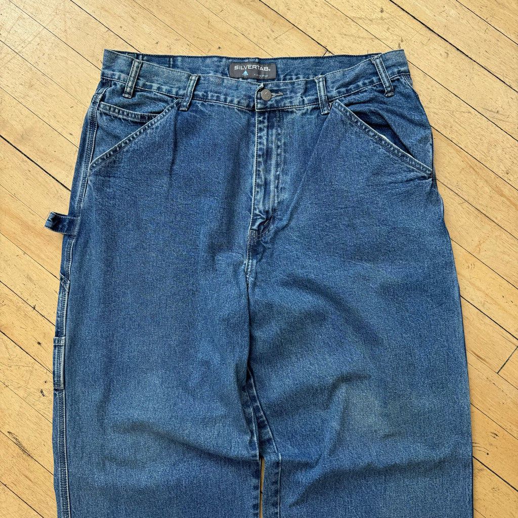 Vintage Baggy Levi Silvertab Denim Jeans Sz 36x34