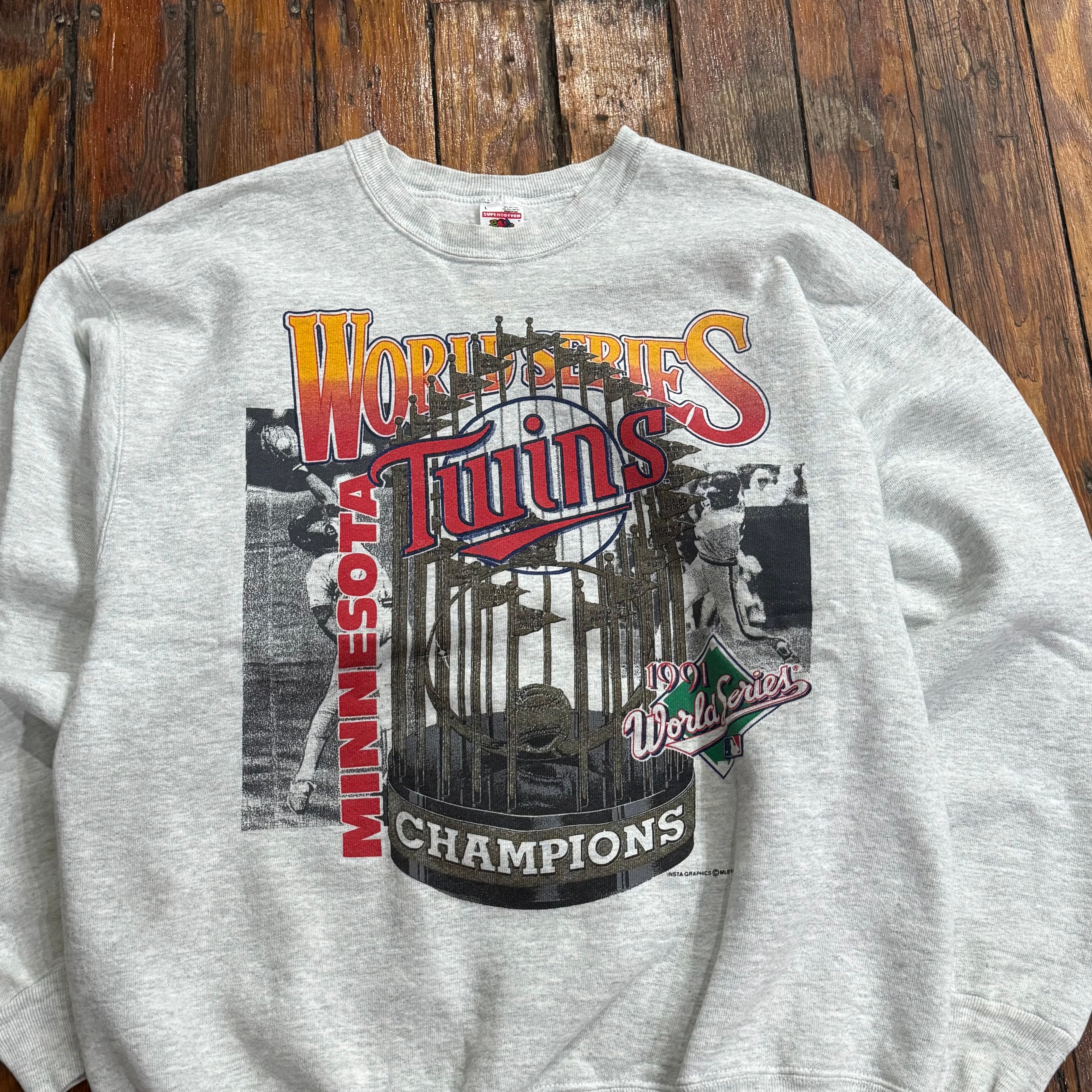 Vintage Minnesota Twins World Series Champions CrewNeck Sz L