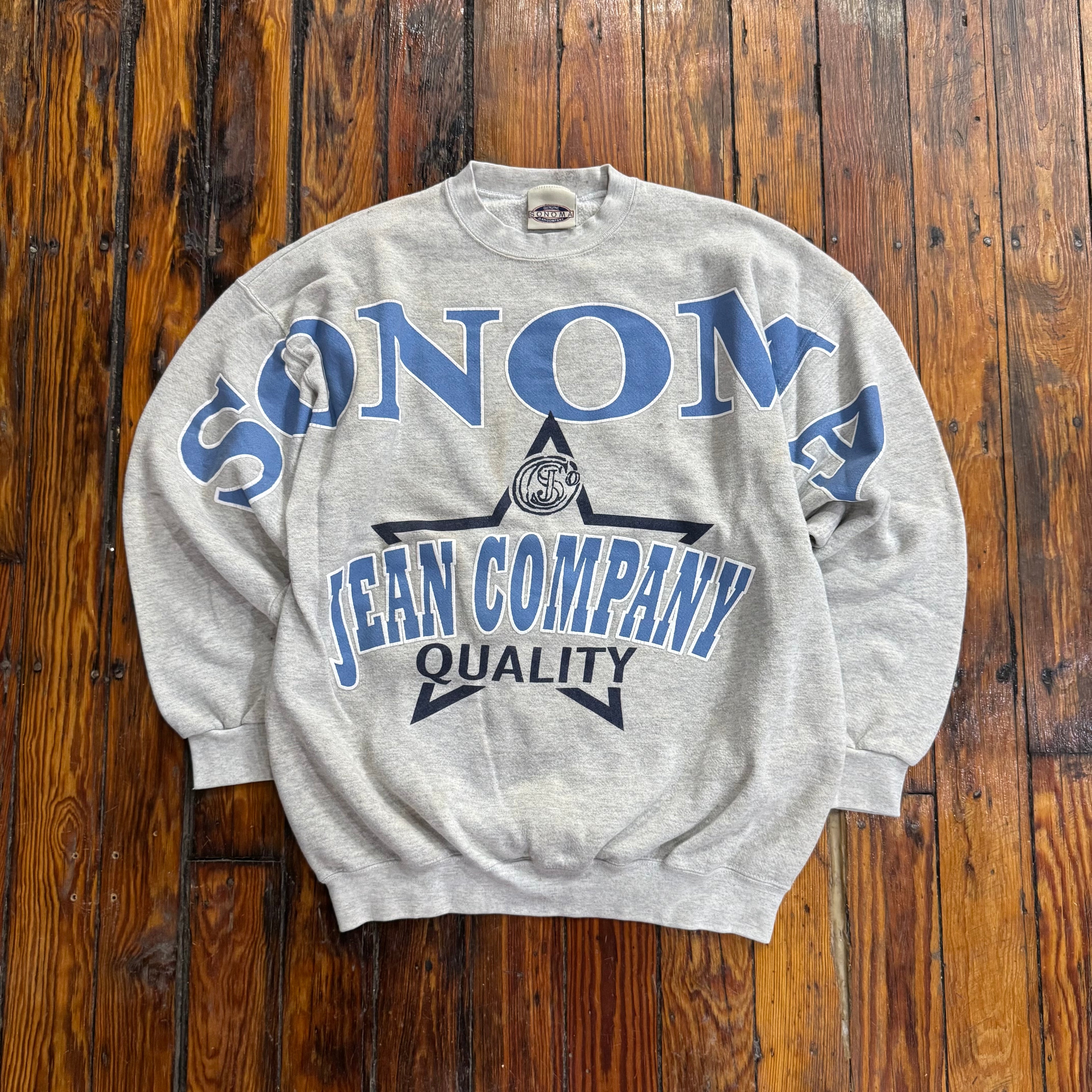 Vintage Sonoma Jean Company SpellOut CrewNeck Sz L