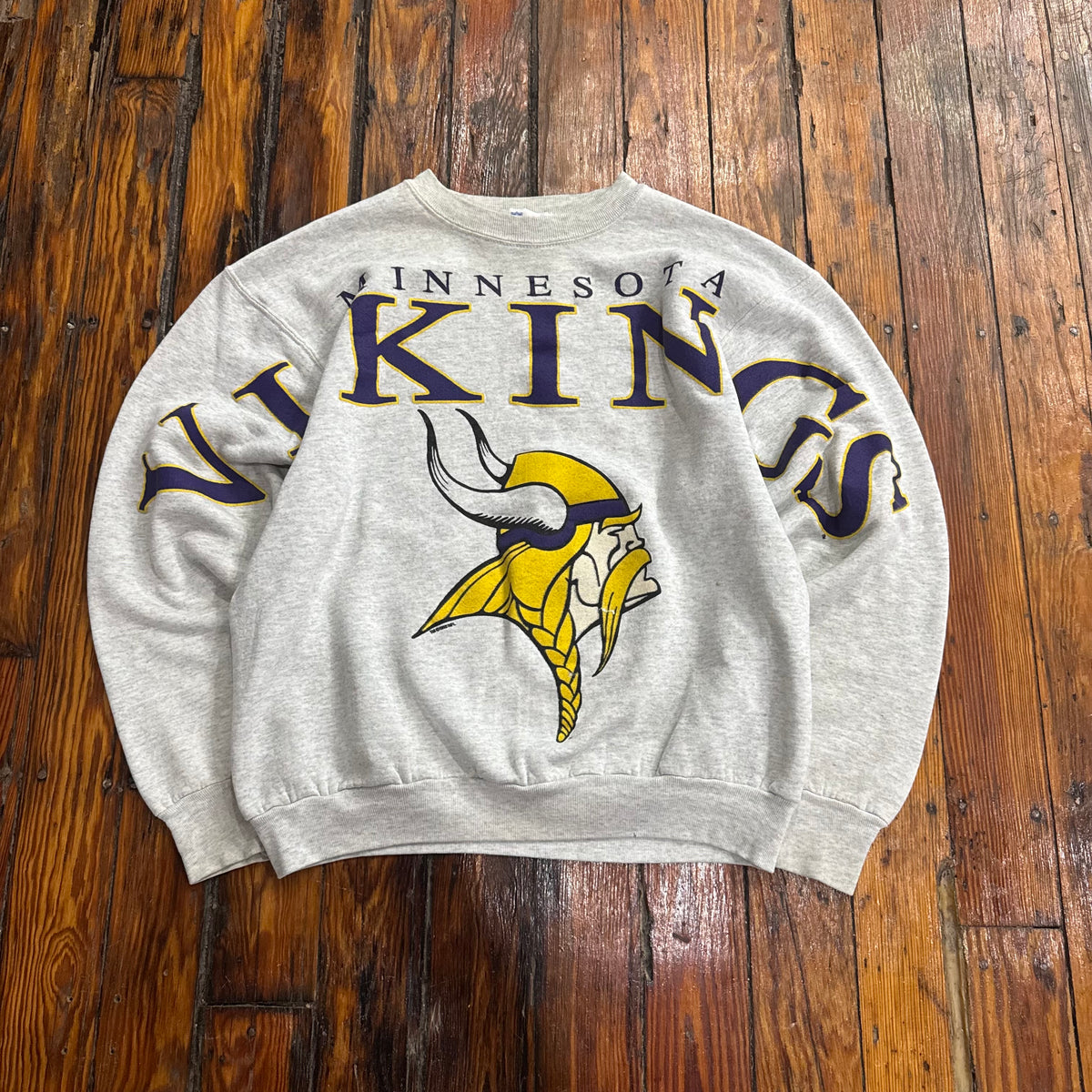 Vintage Minnesota Vikings SpellOut CrewNeck Sz M