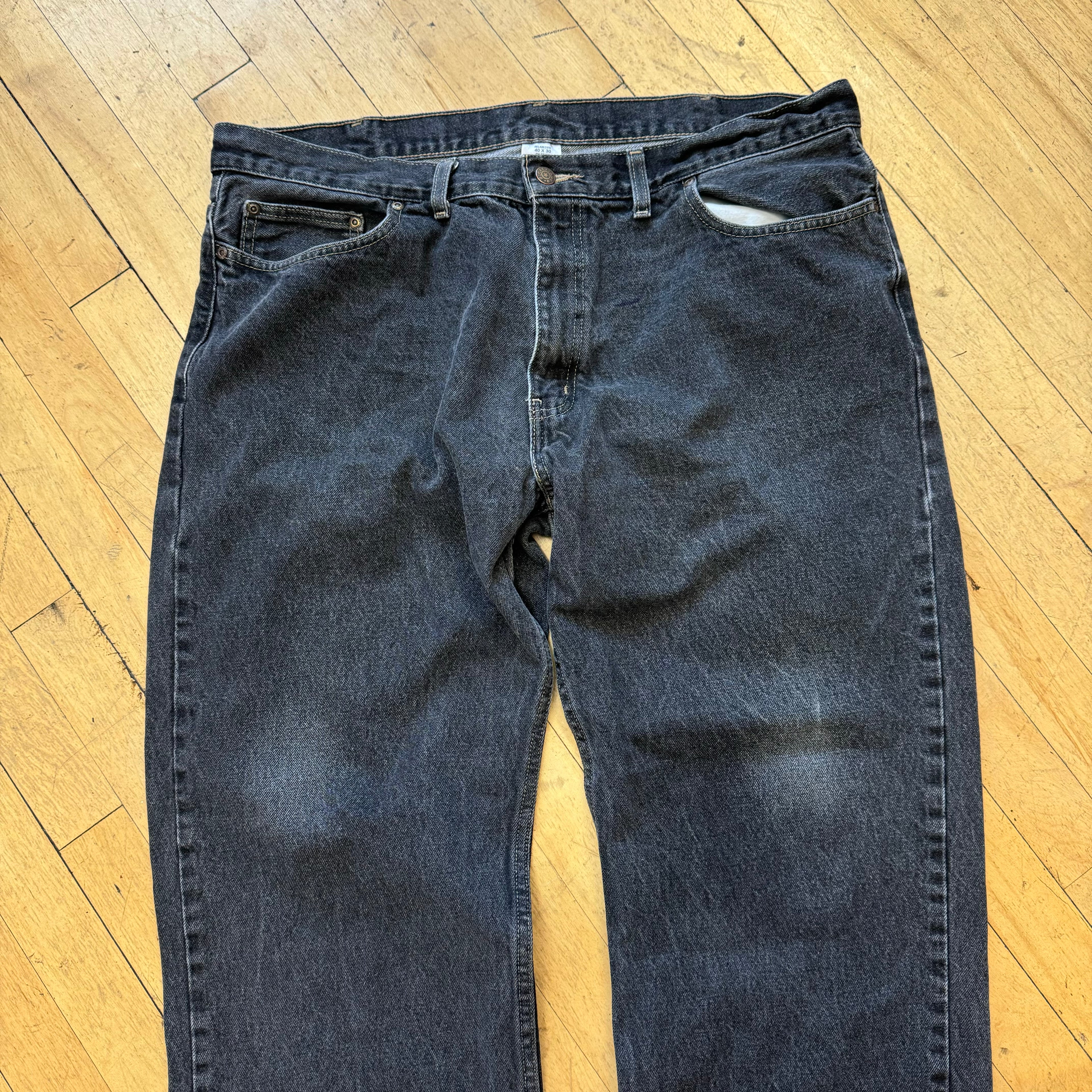 Vintage Black Denim Jeans Sz 40x30