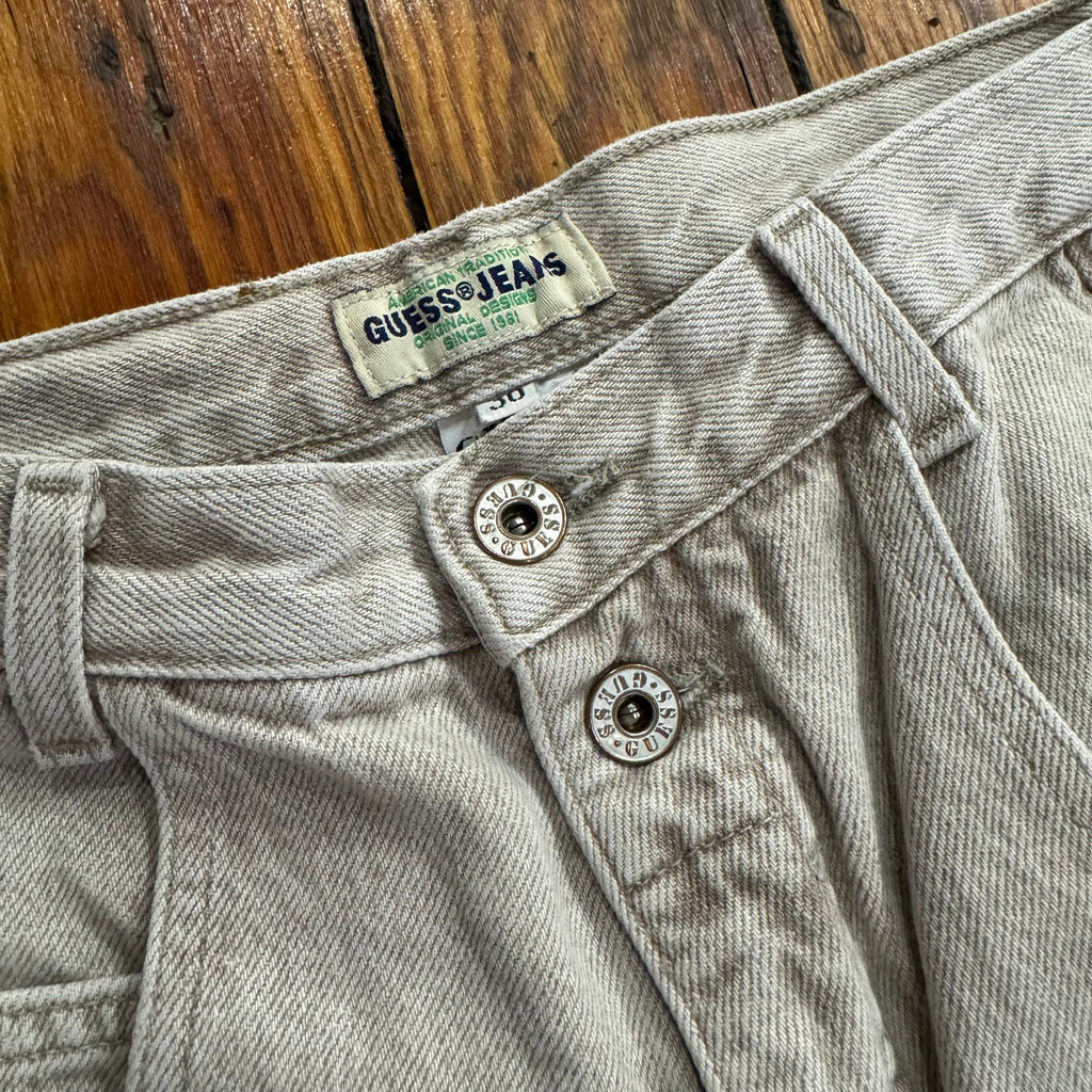 Vintage Guess USA Tan Denim Jeans Sz 30