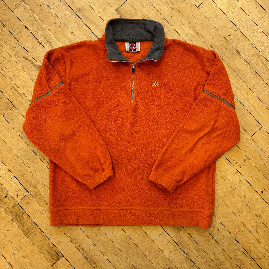 Y2K Kappa Fleece Quarter Zip Jacket Sz L
