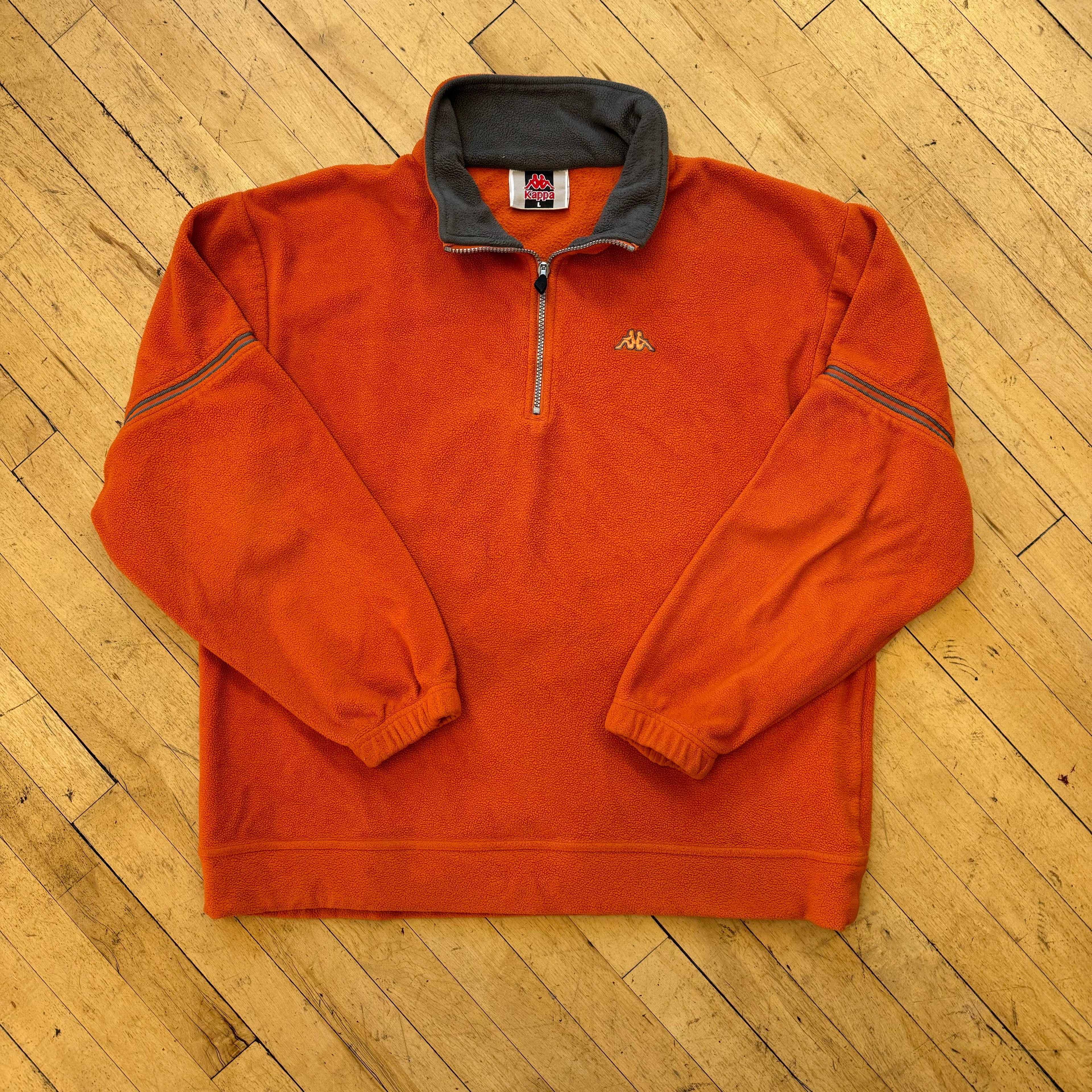 Y2K Kappa Fleece Quarter Zip Jacket Sz L