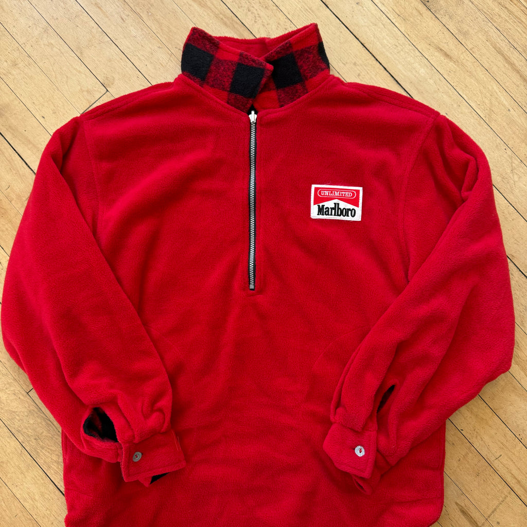 Vintage Reversible Marlboro Fleece Jacket Sz XL