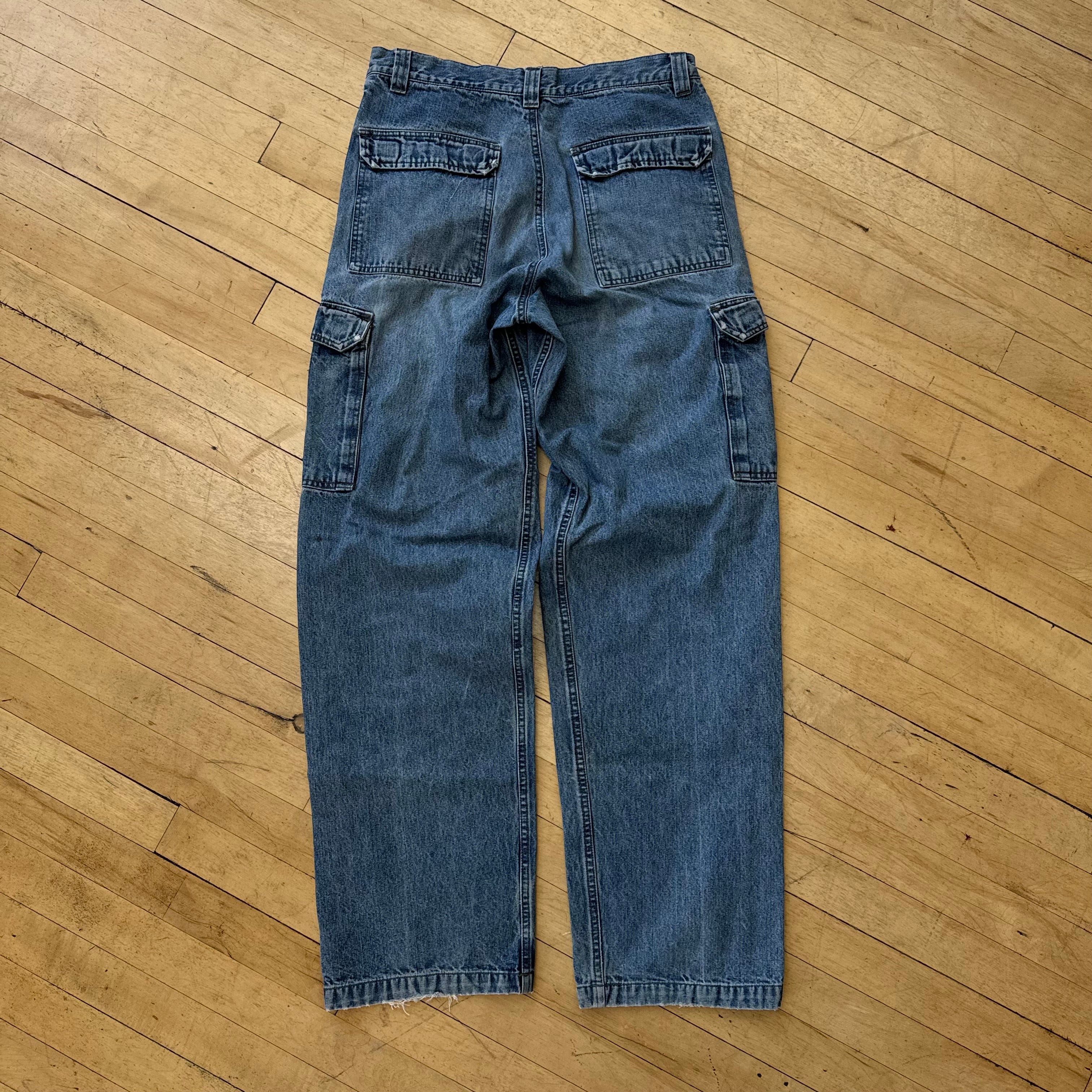 Vintage Wrangler Cargo Denim Jeans Sz 32x32