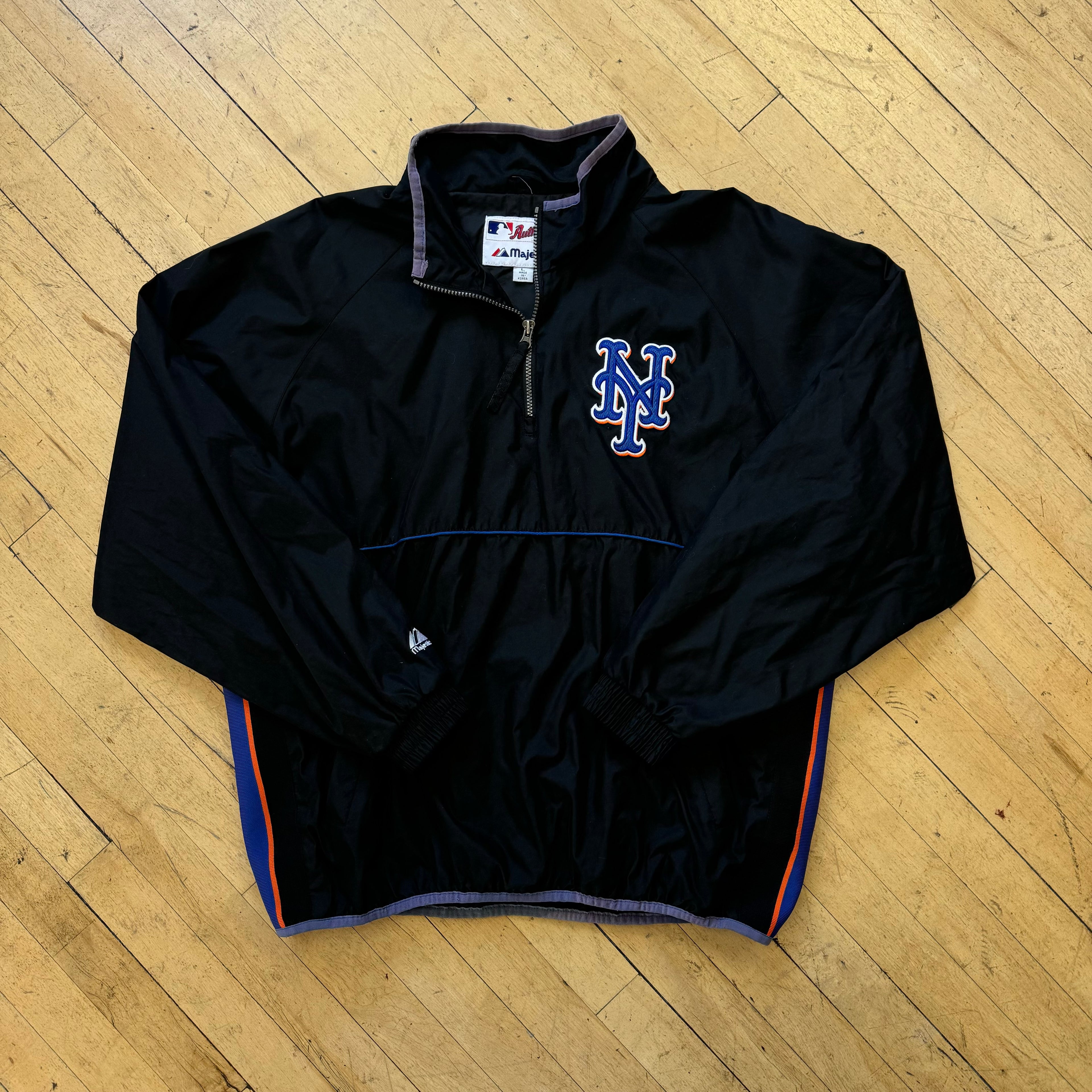 Vintage New York Mets Majestic Quarter Zip Jacket Sz L