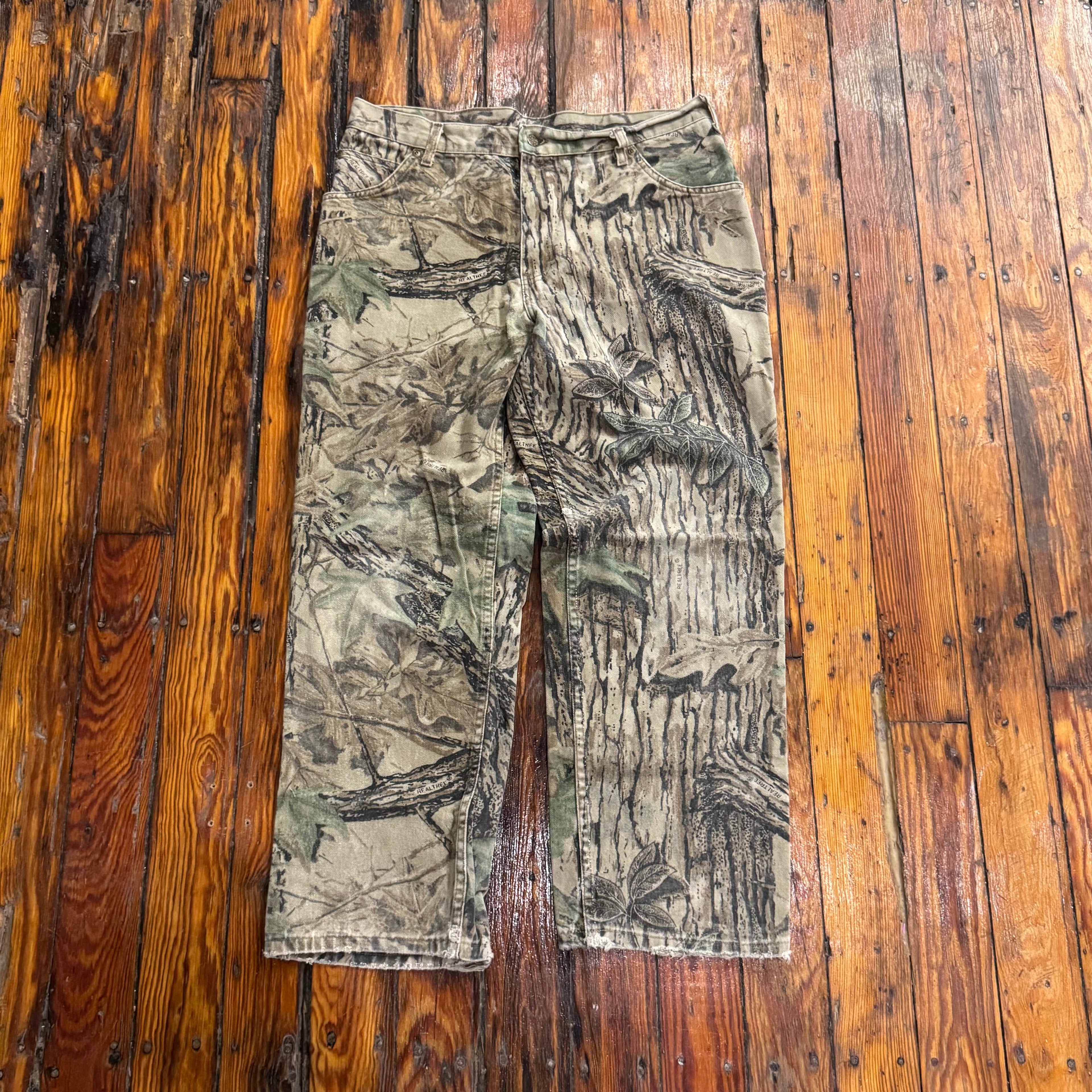 Vintage Wrangler Camo Denim Jeans Sz 34x34