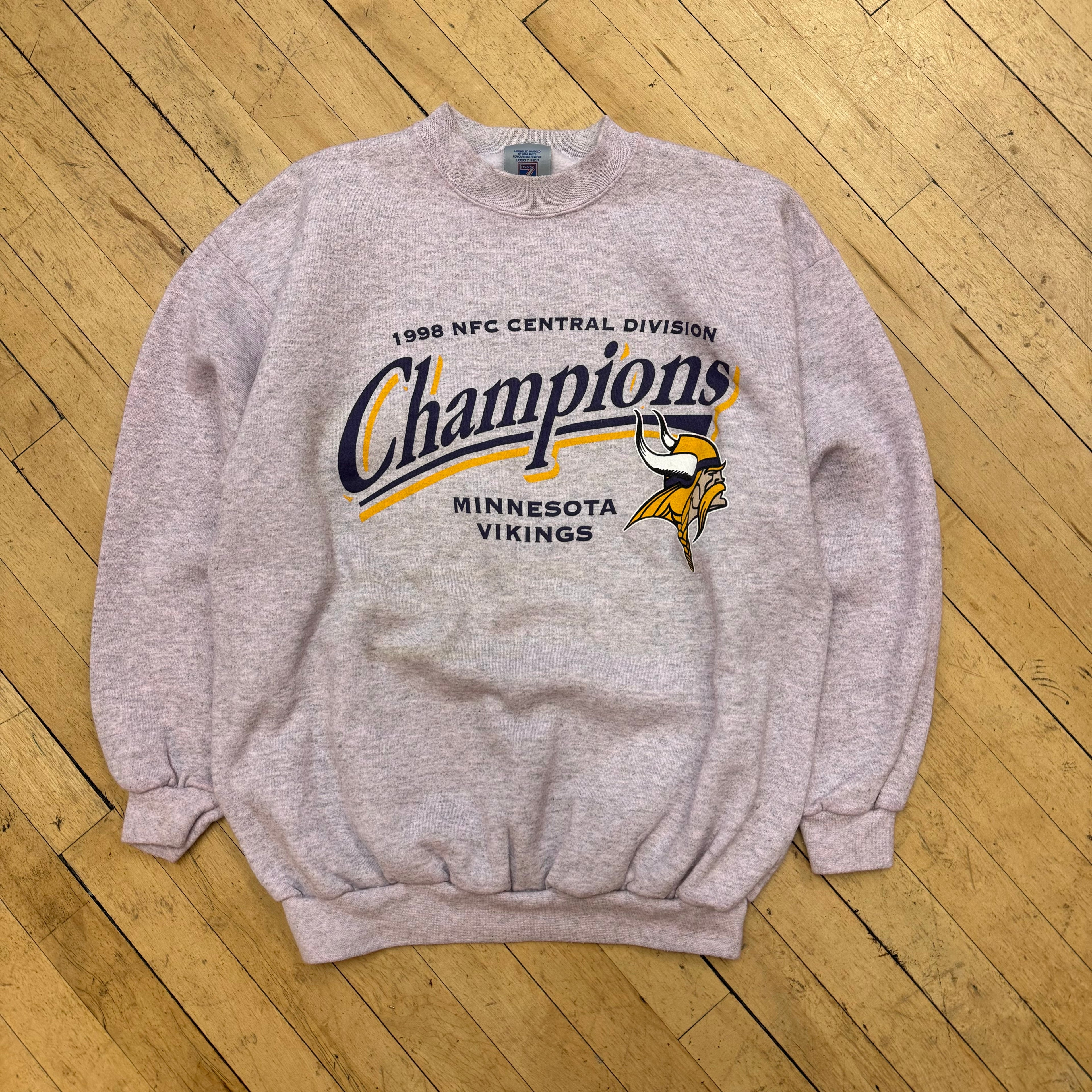 Vintage Minnesota Vikings NFC Champs CrewNeck Sz L