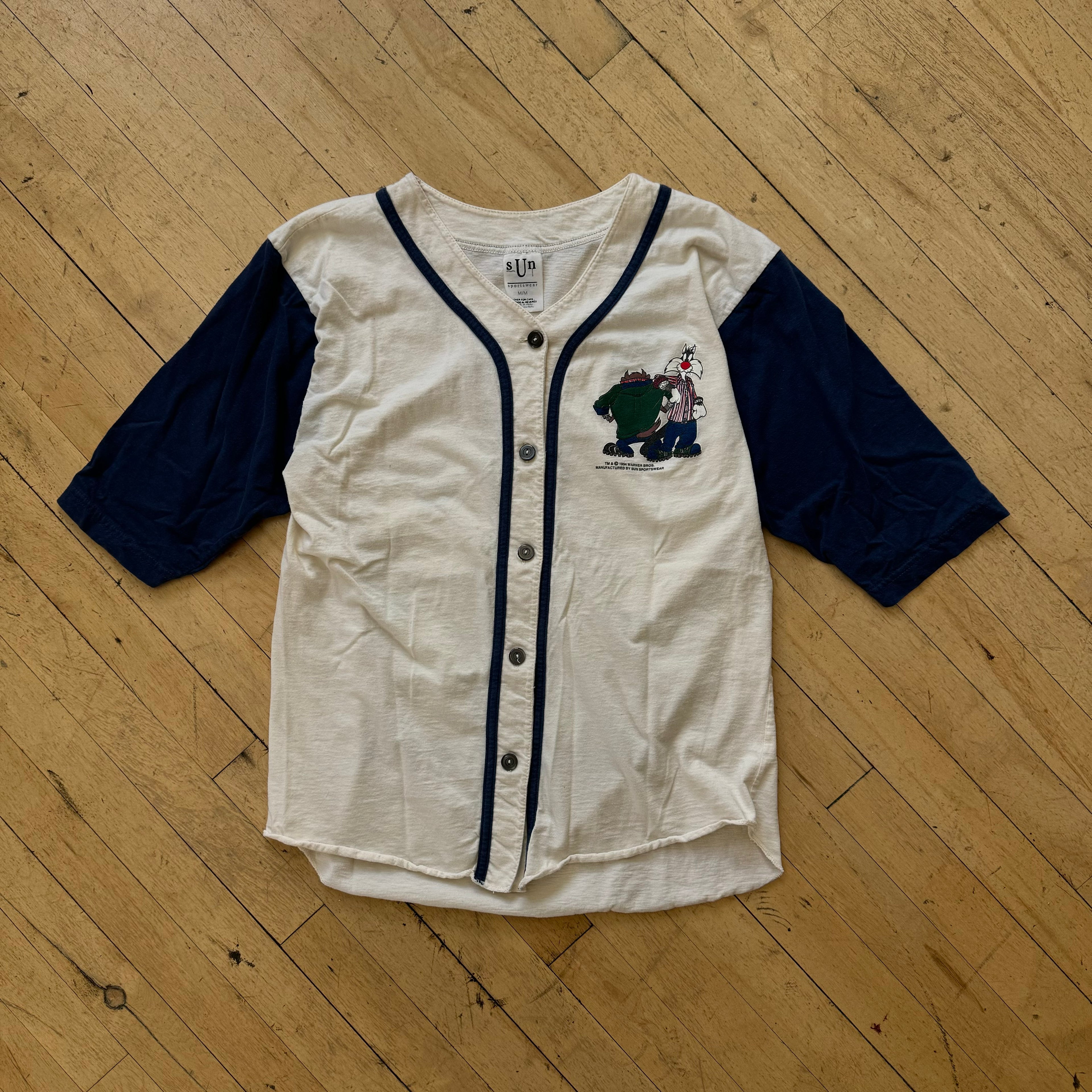 Vintage Looney Tunes Baseball Style T-shirt Sz M