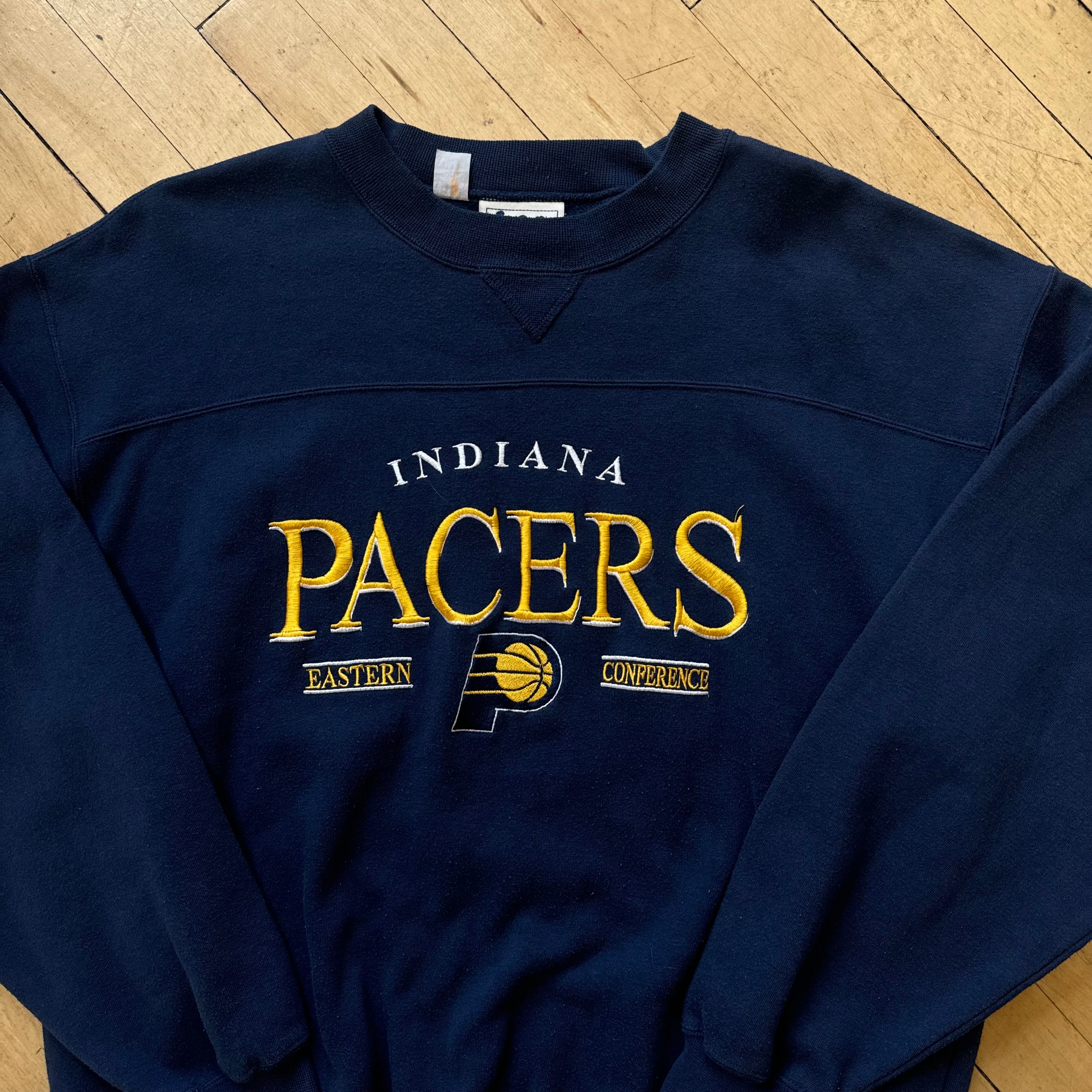 Vintage Indiana Pacers SpellOut CrewNeck Sz L