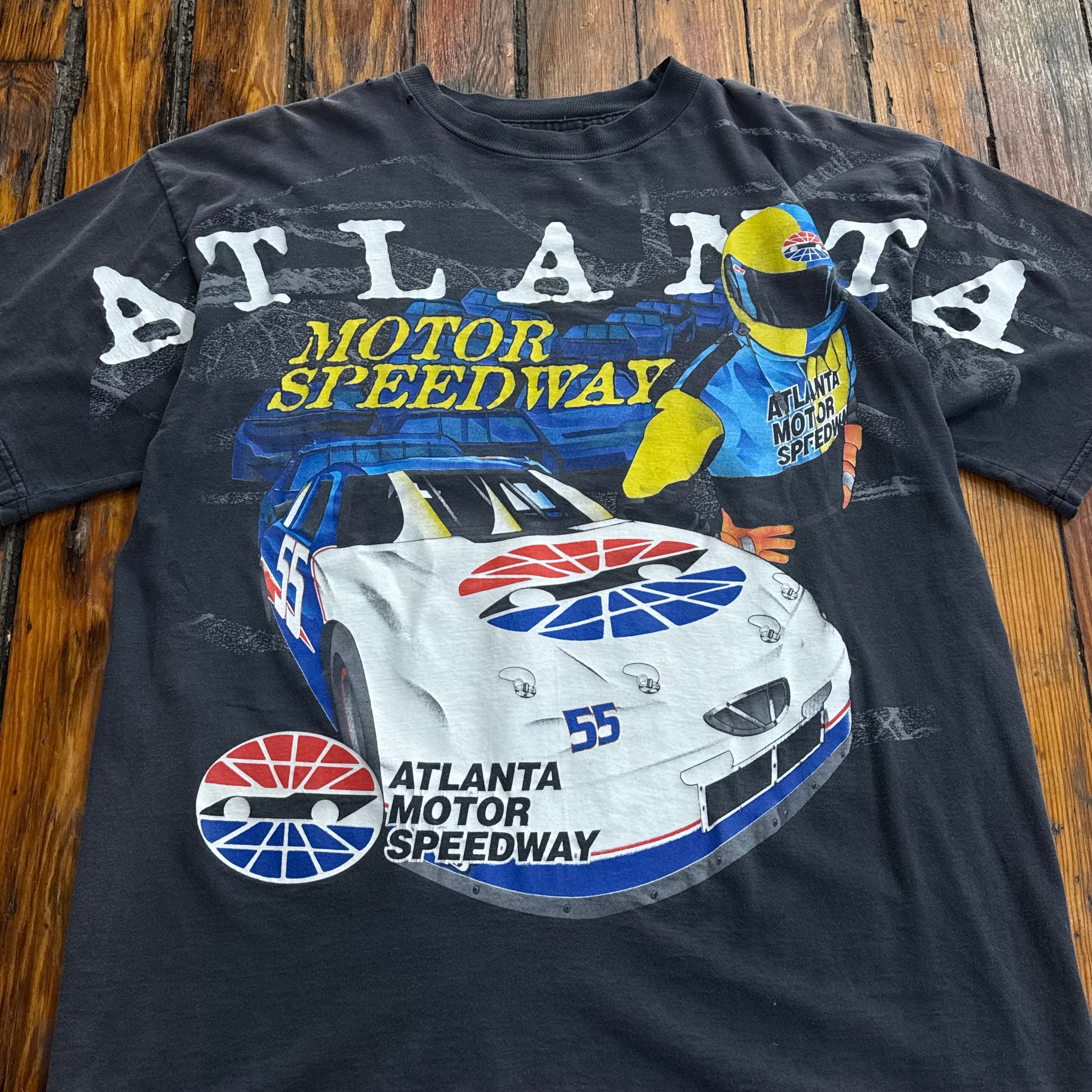 Vintage Atlanta Nascar AOP T-shirt Sz XL