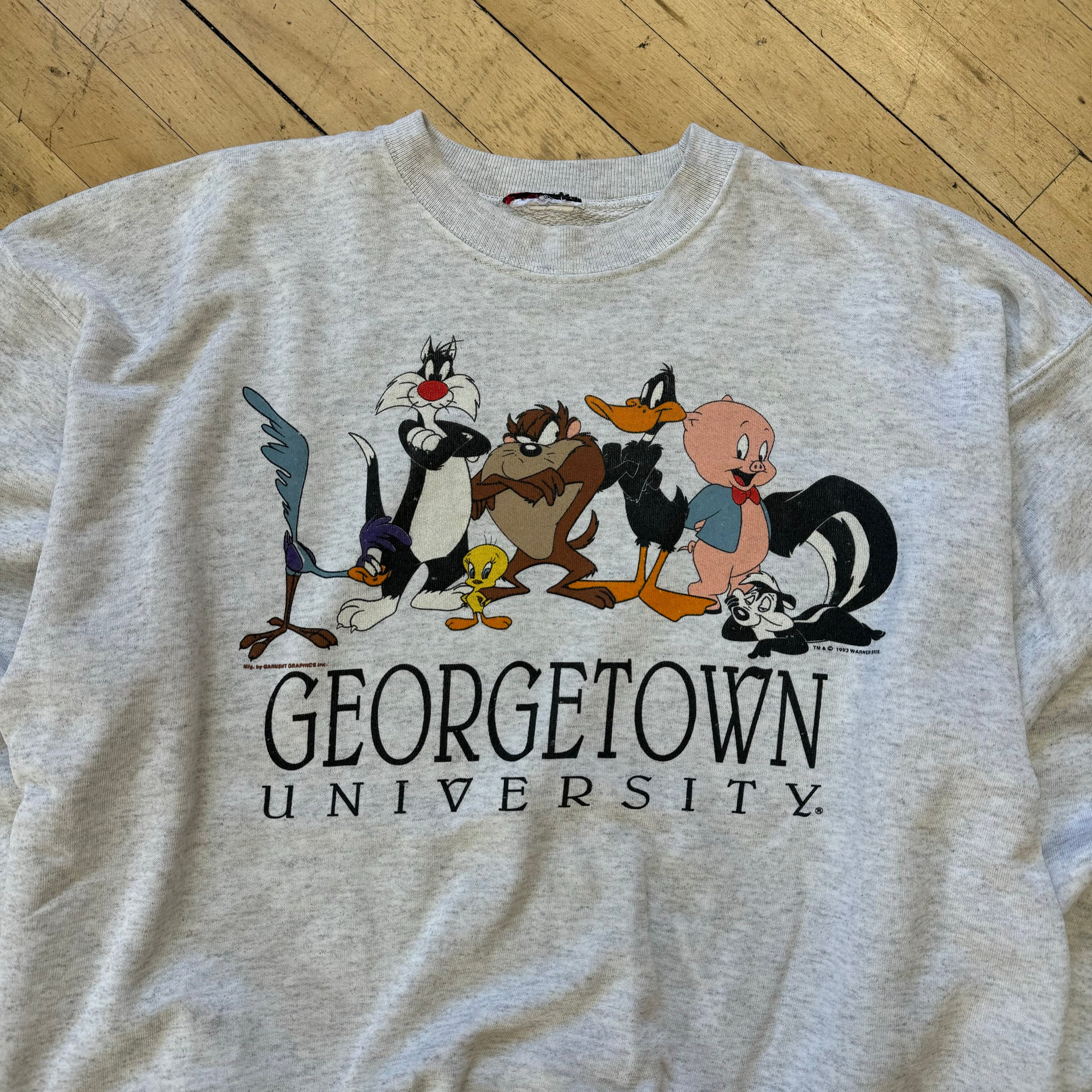 Vintage Georgetown University Lonney Tunes Crewneck Sz XL