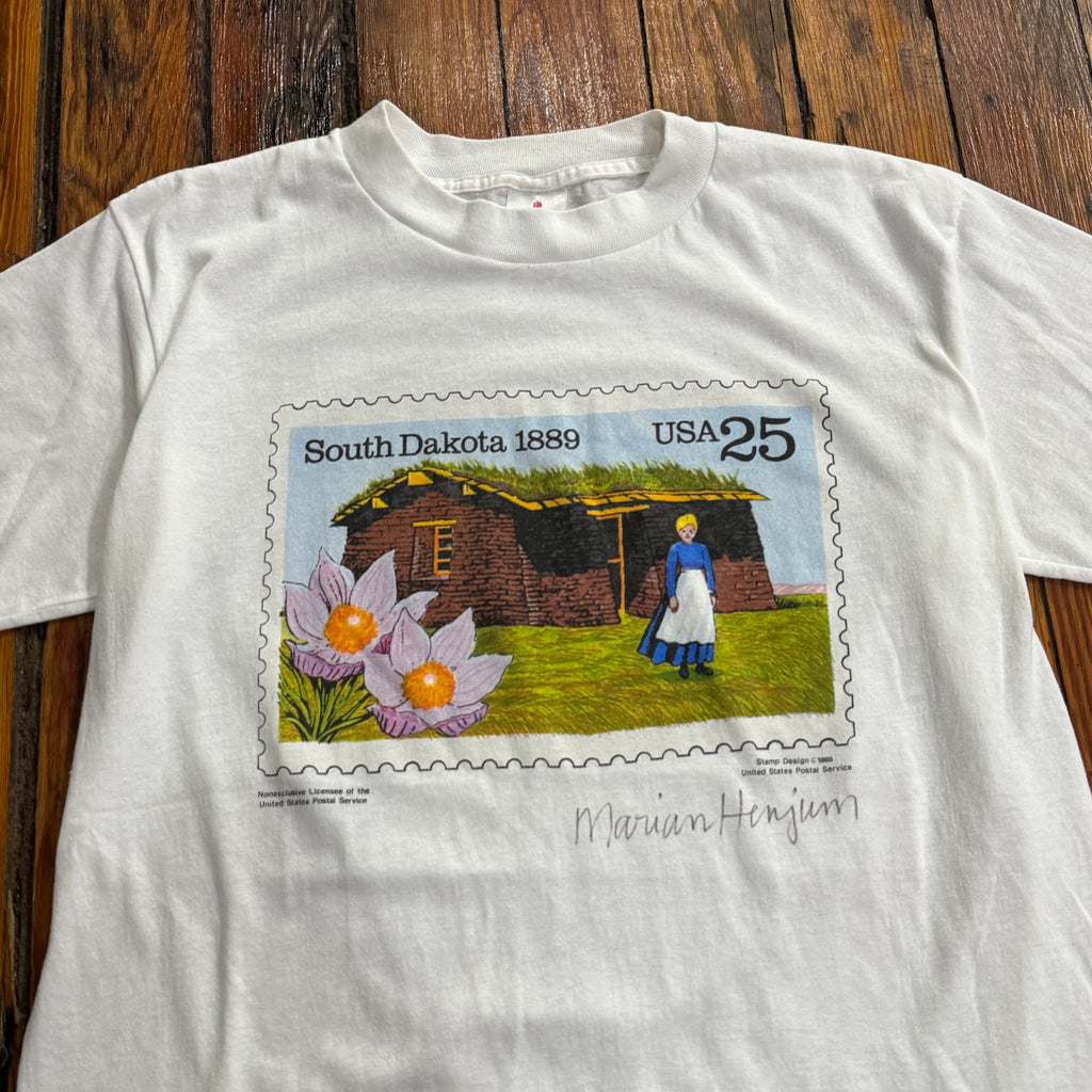 Vintage South Dakota Stamp T-shirt Sz L
