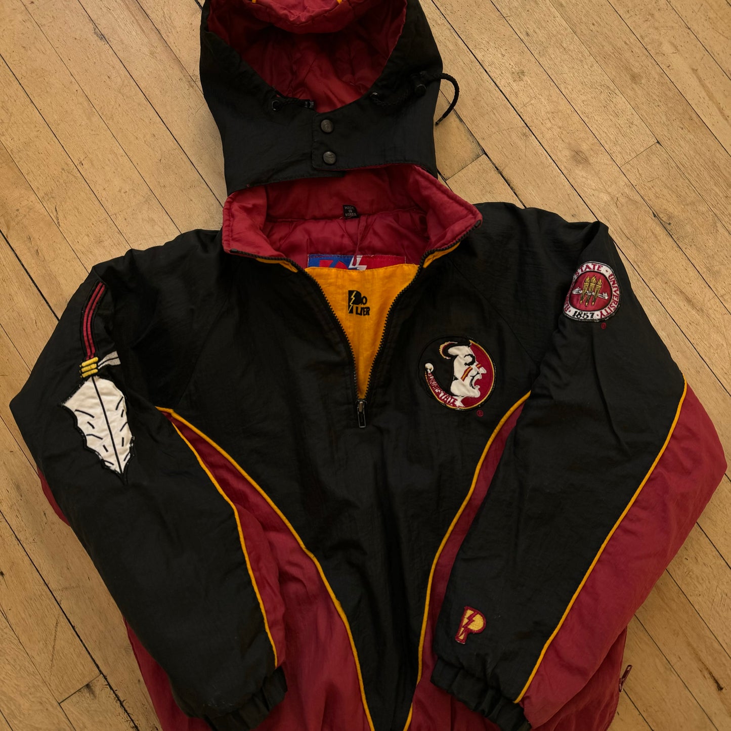 Vintage Florida State ProPlayer Puffer Jacket Sz L