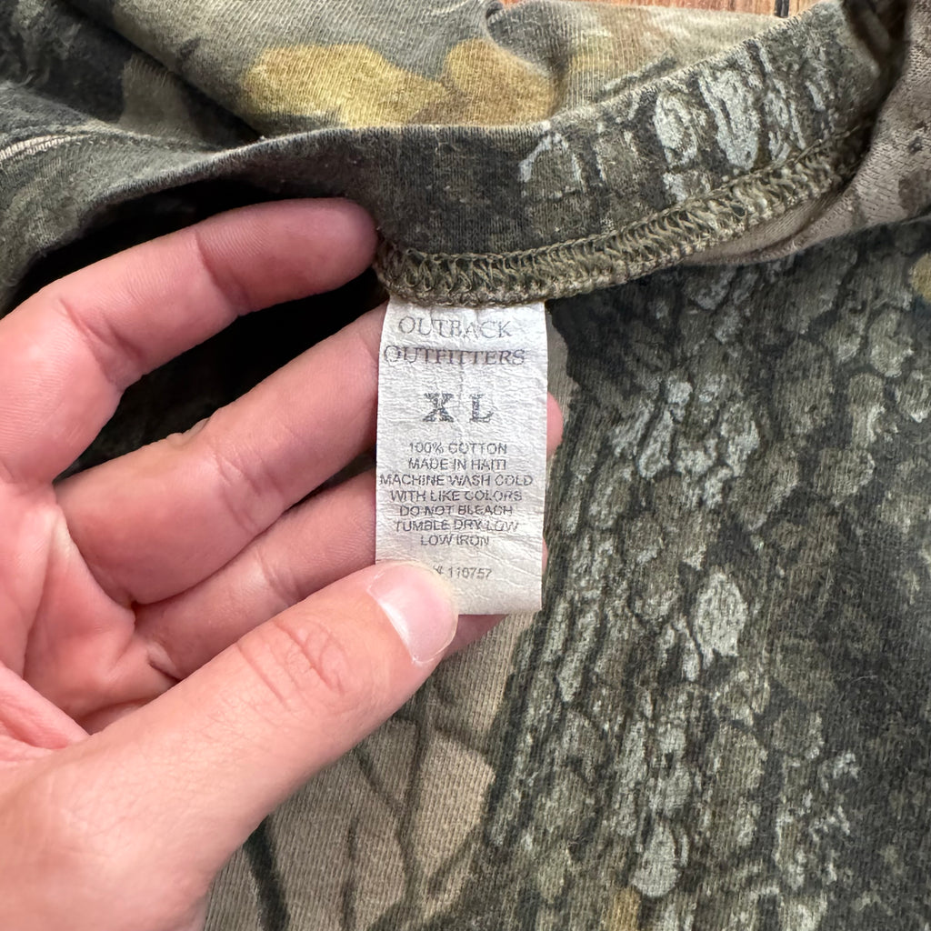 Vintage Outback Outfitters Camo Long Sleeve T-shirt Sz XL