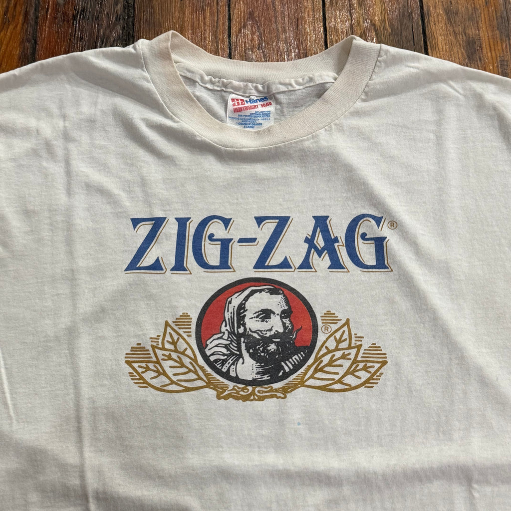 Vintage Zig-Zag Logo T-shirt Sz XL