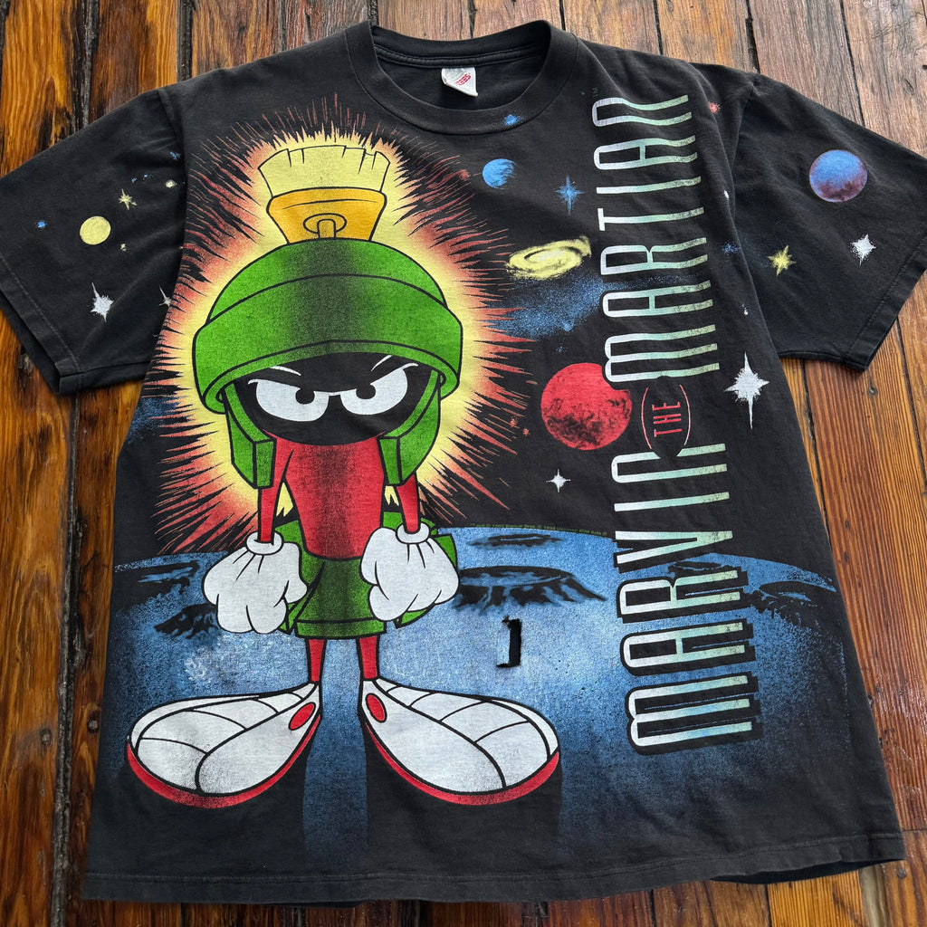 Vintage Marvin The Martian AOP Looney Tunes T-shirt Sz L