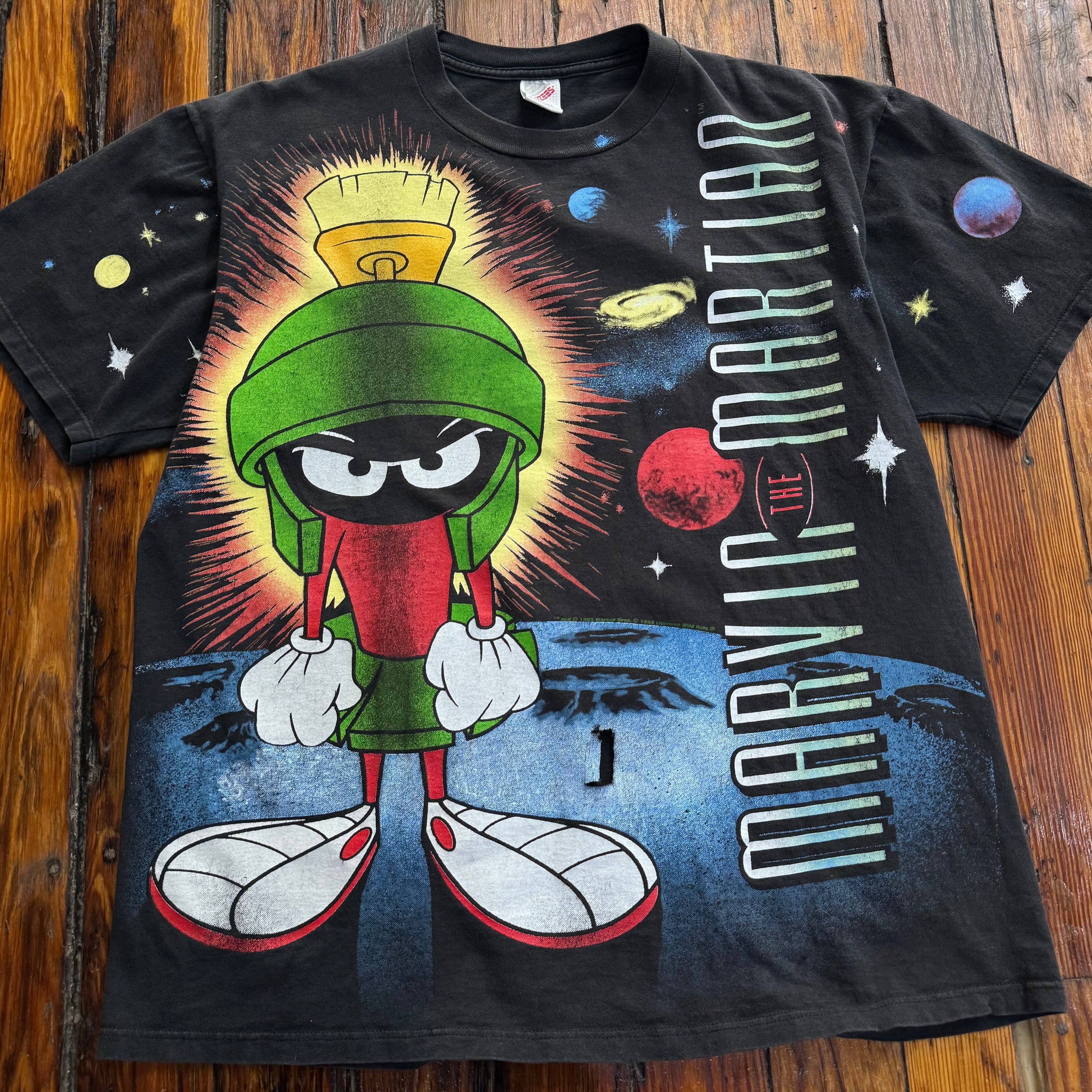 Vintage Marvin The Martian AOP Looney Tunes T-shirt Sz L