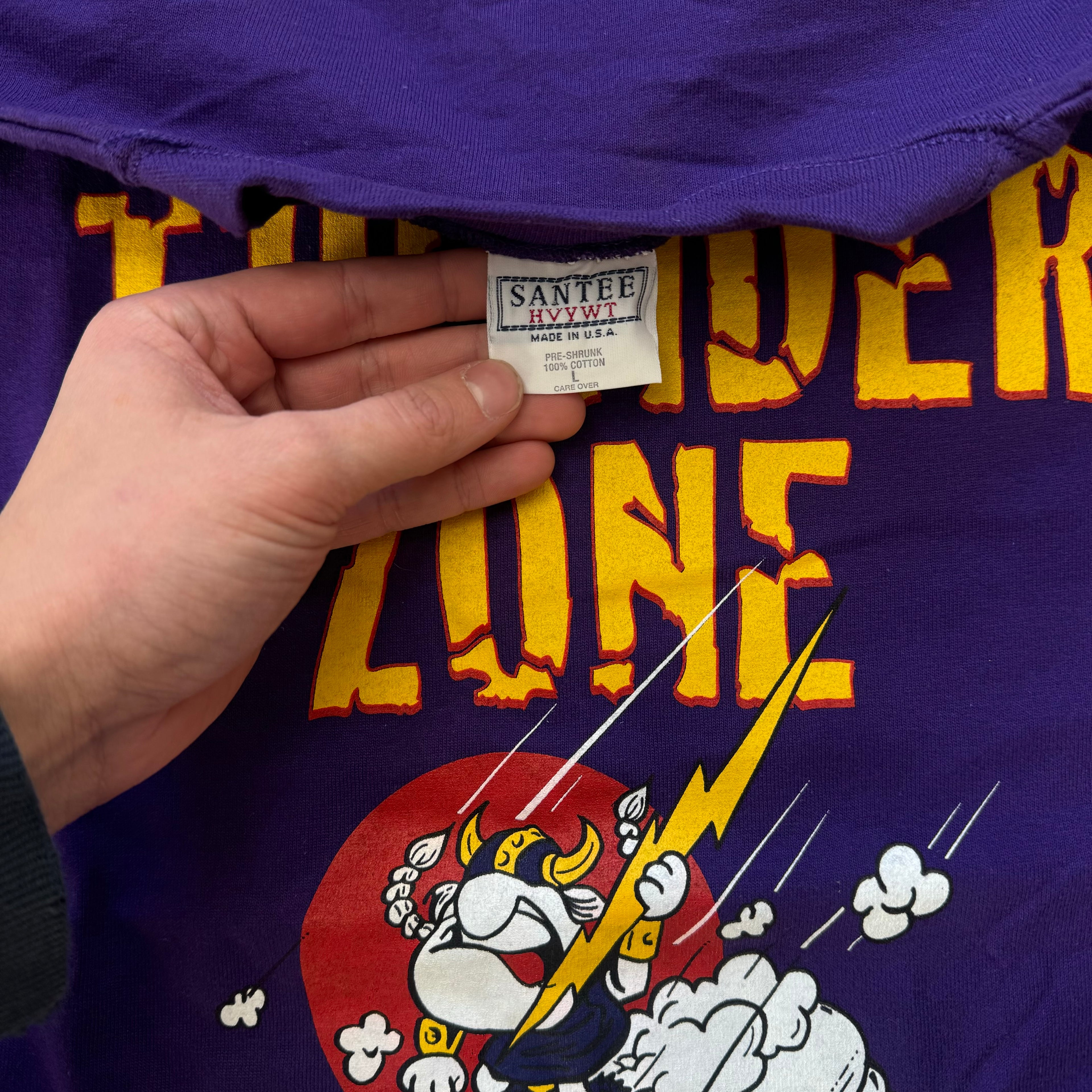 Vintage Danger Thunder Zone Miller Draft T-shirt Sz L