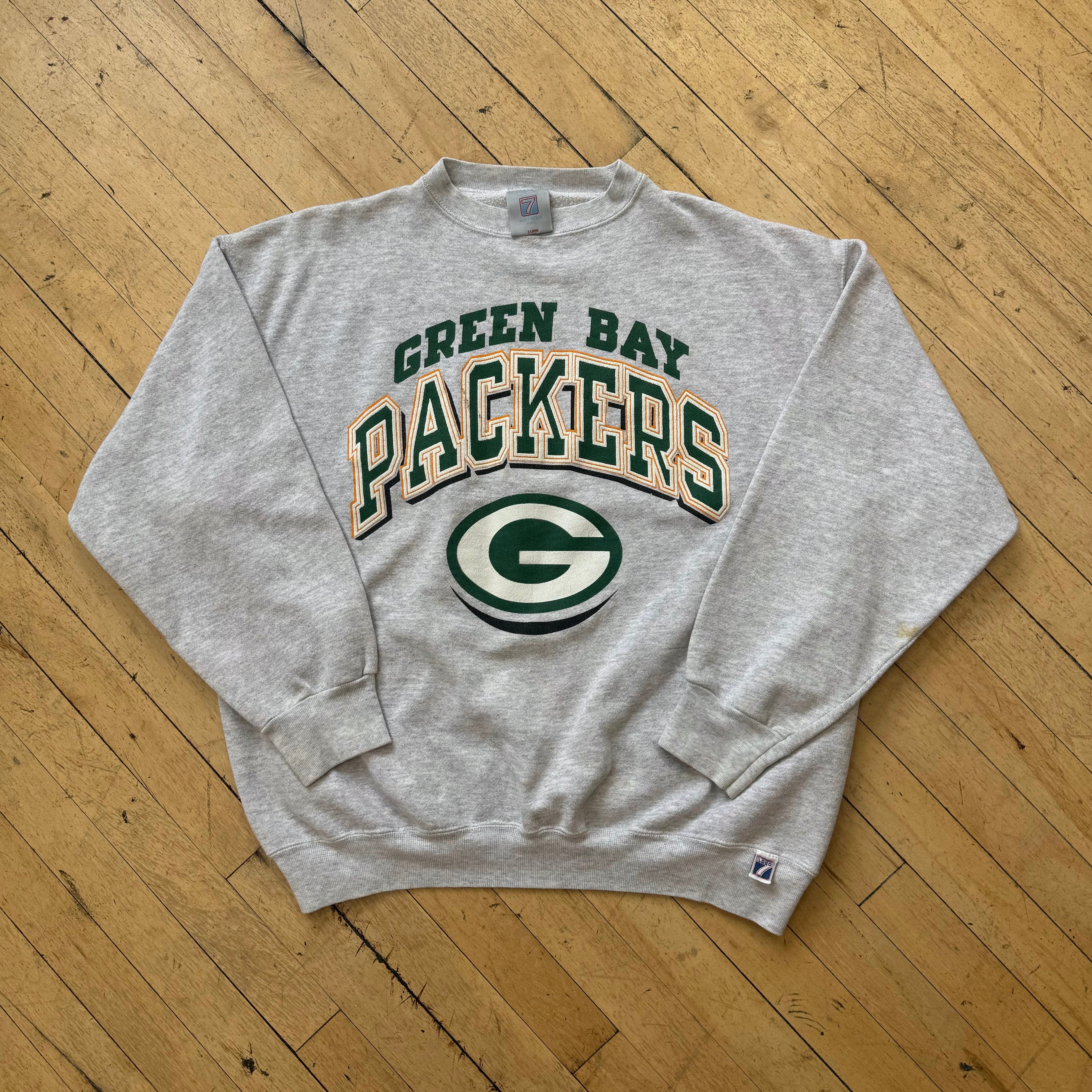 Vintage Green Bay Packers Logo 7 CrewNeck Sz L