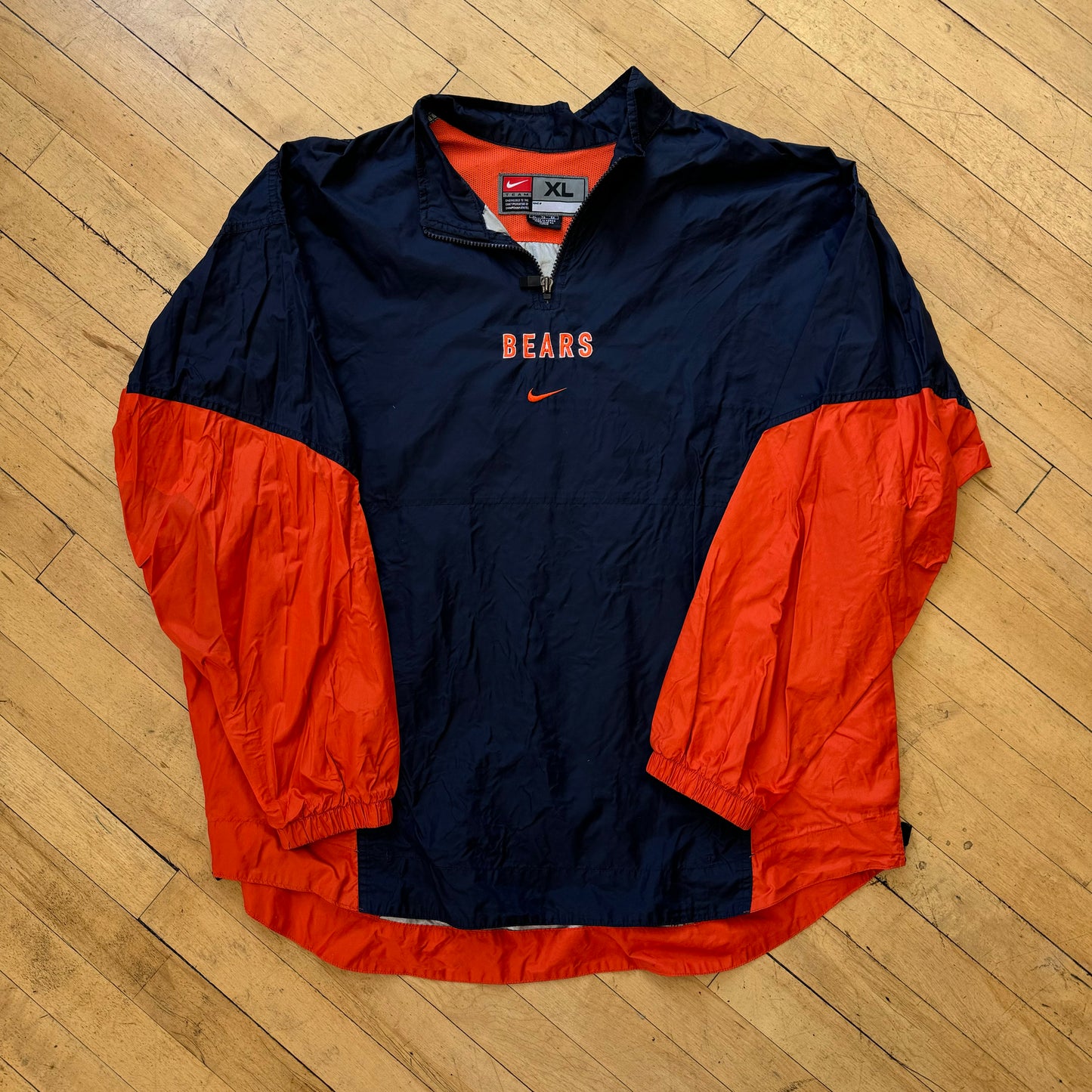 Vintage Nike Chicago Bears Quarter Zip Jacket Sz XL