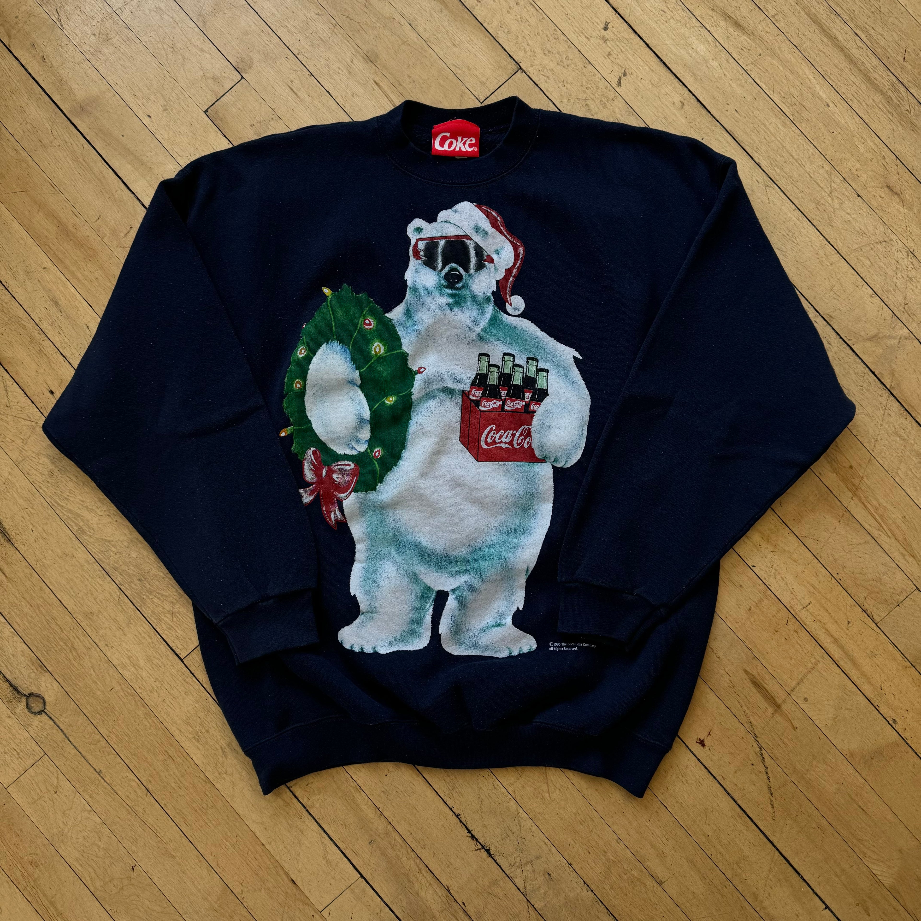 Vintage Coca Cola Bear Crewneck Sz L