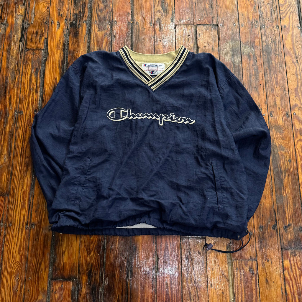Vintage Champion SpellOut Pullover Jacket Sz XL
