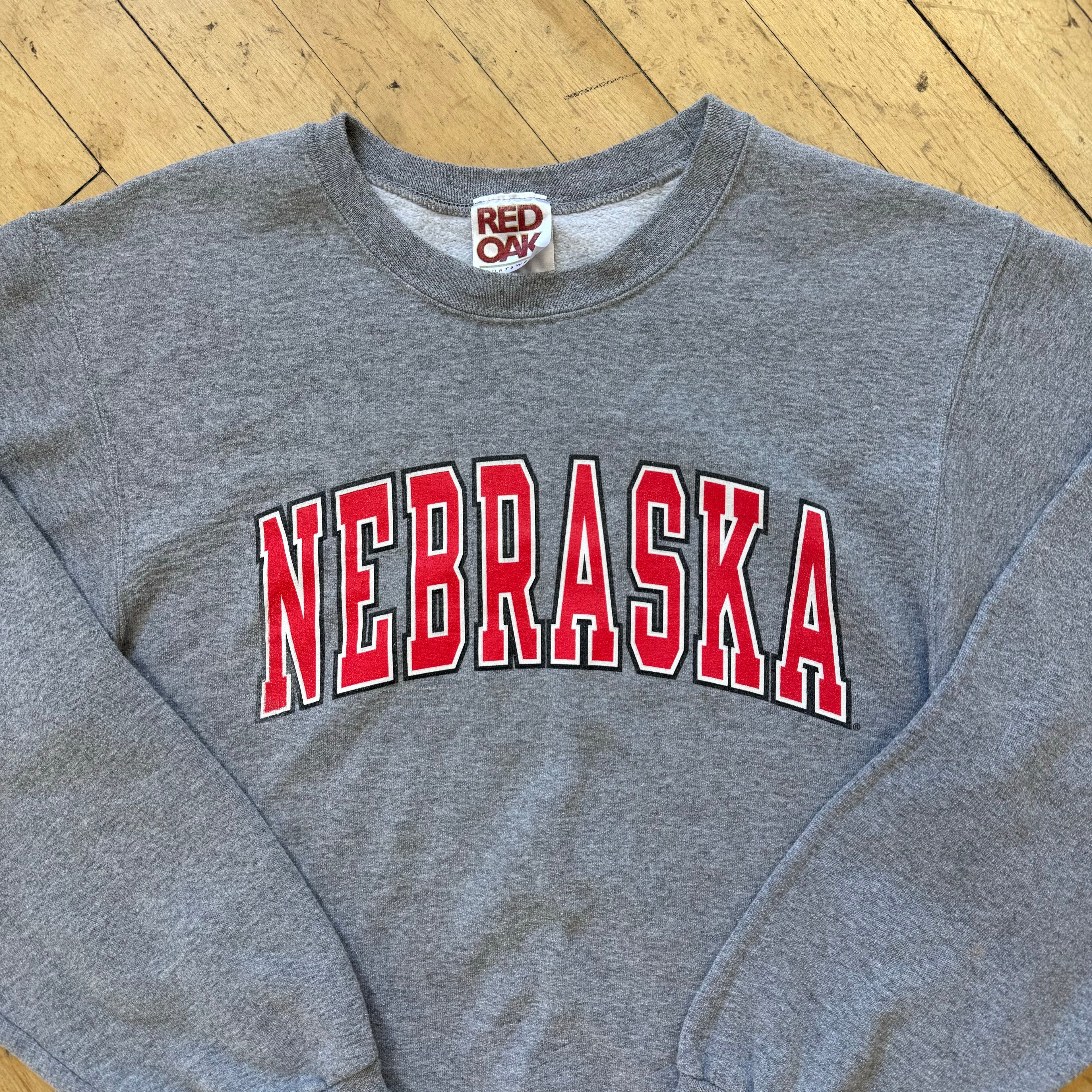 Vintage Nebraska SpellOut CrewNeck Sz M