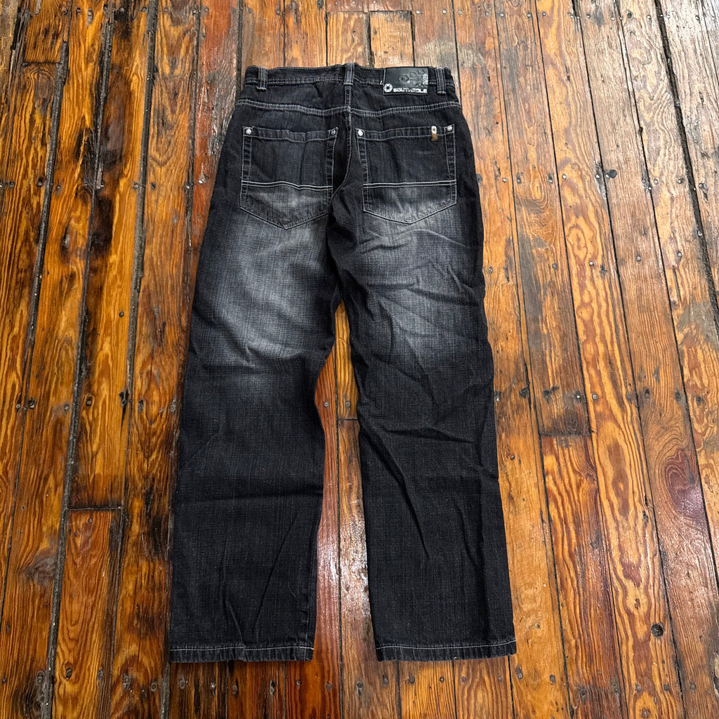 Y2K SouthPole BLK Denim Jeans Sz 32