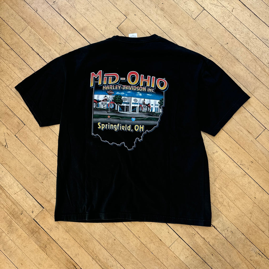 Harley Davidson Springfield Ohio Eagle Pocket T-shirt Sz L