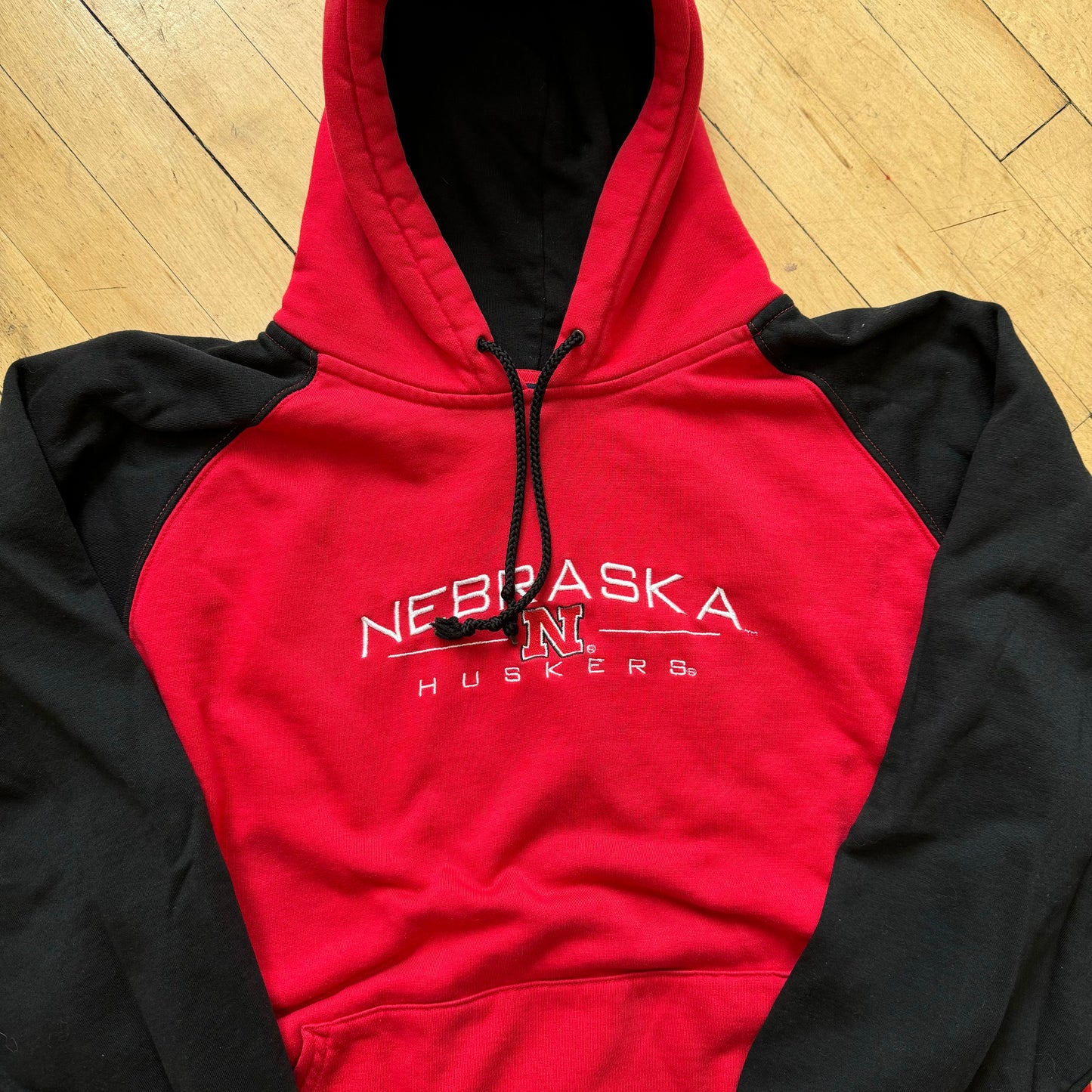 Vintage Nebraska Huskers Hoodie Sz L