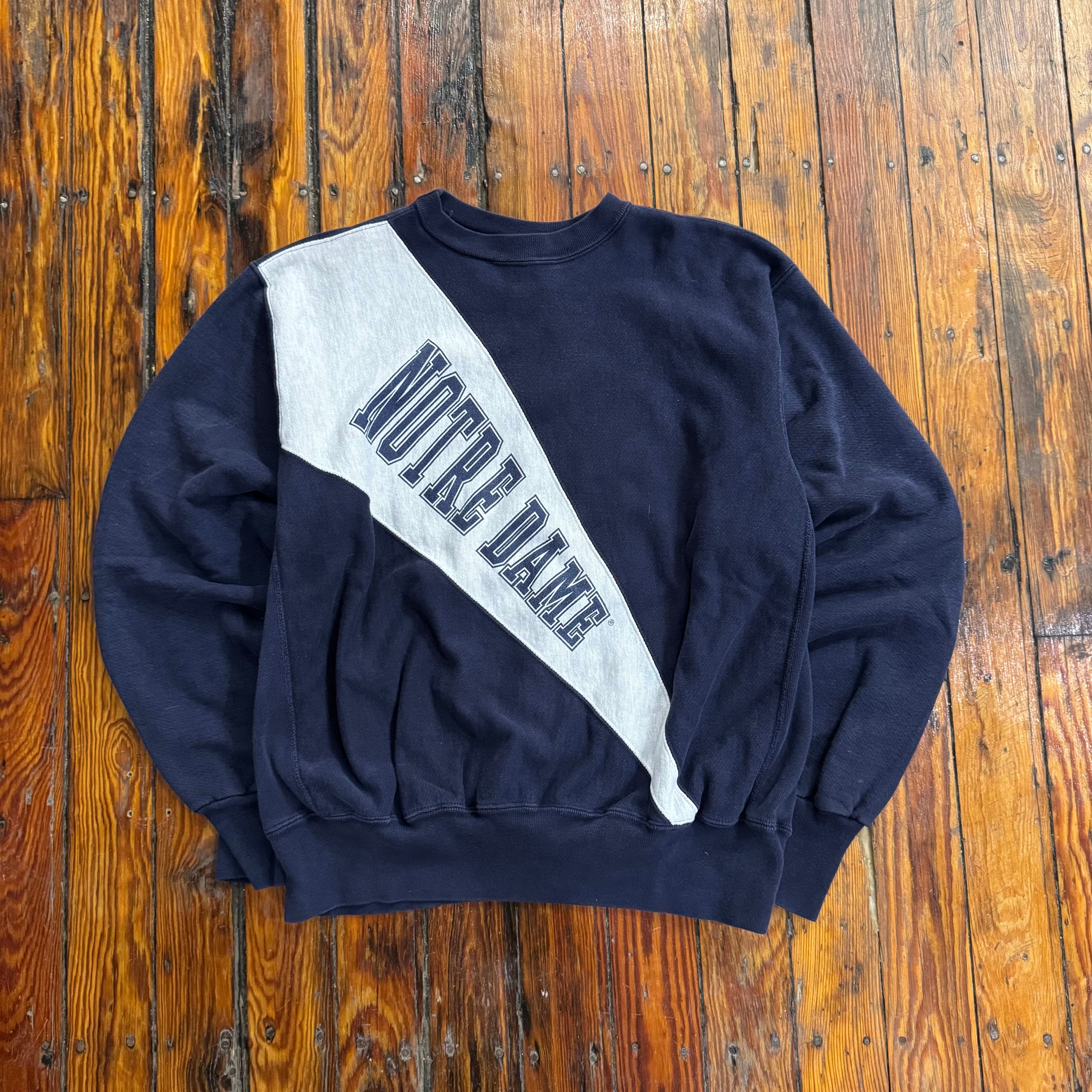 Vintage Notre Dame Pennant CrewNeck Sz L