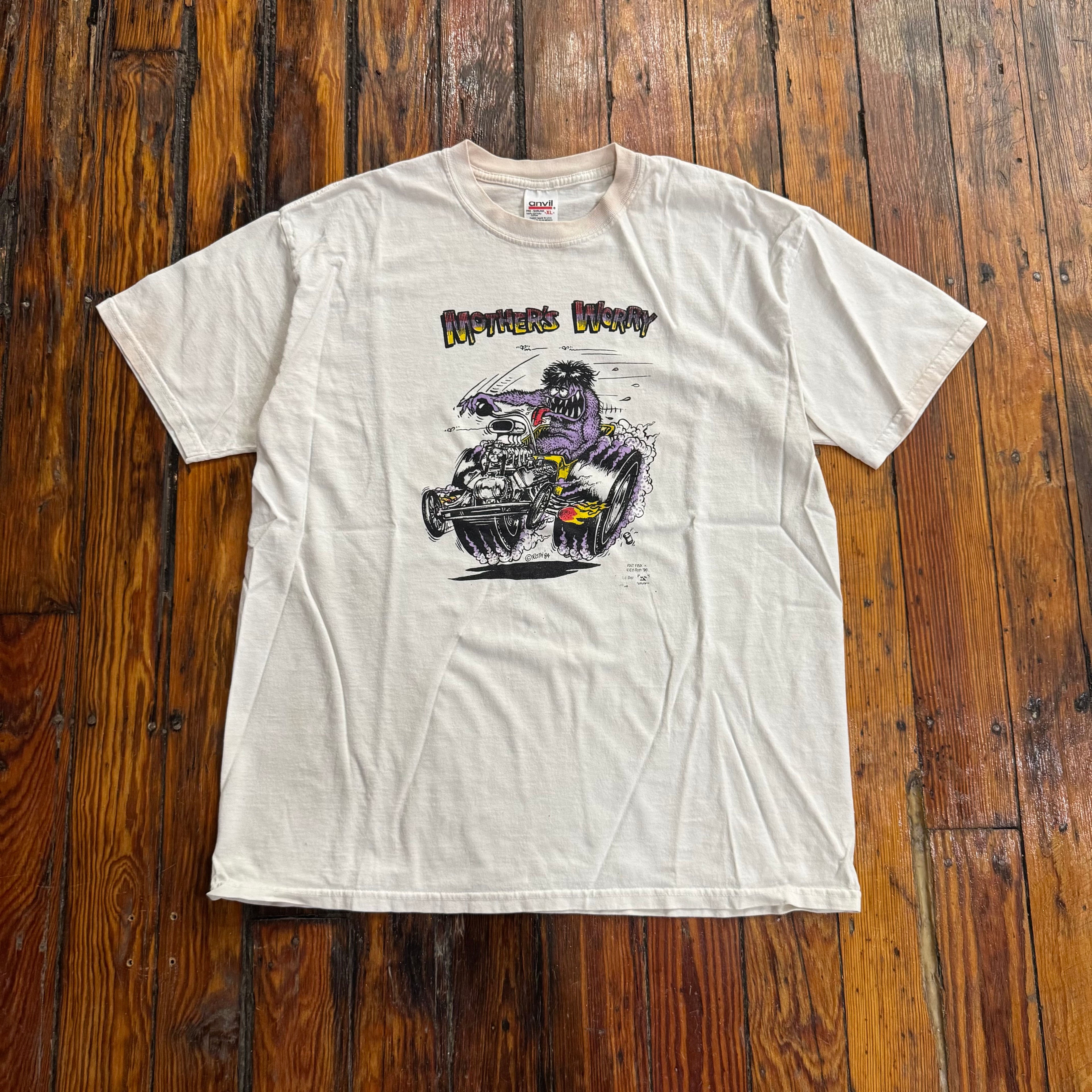 Vintage Rat Fink Ed Roth Mothers Worry T-shirt Sz XL