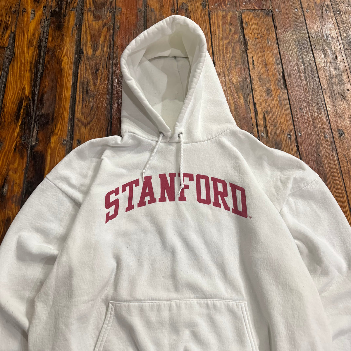 Vintage Stanford Spellout Hoodie Sz L