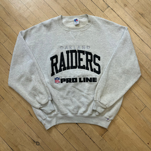 Vintage Oakland Raiders proline Russell CrewNeck Sz XXL