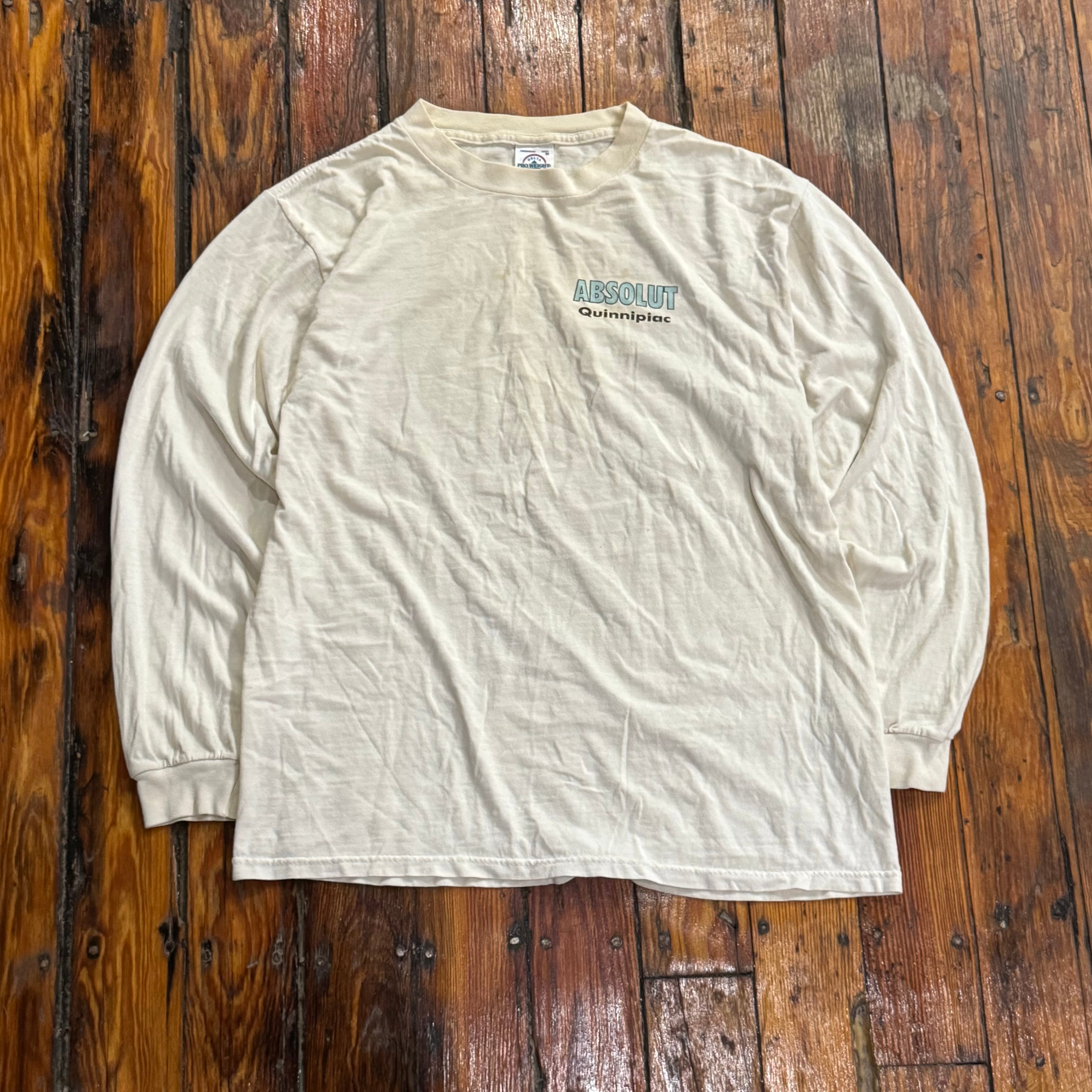 Vintage Absolute Vodka Long Sleeve T-shirt Sz M