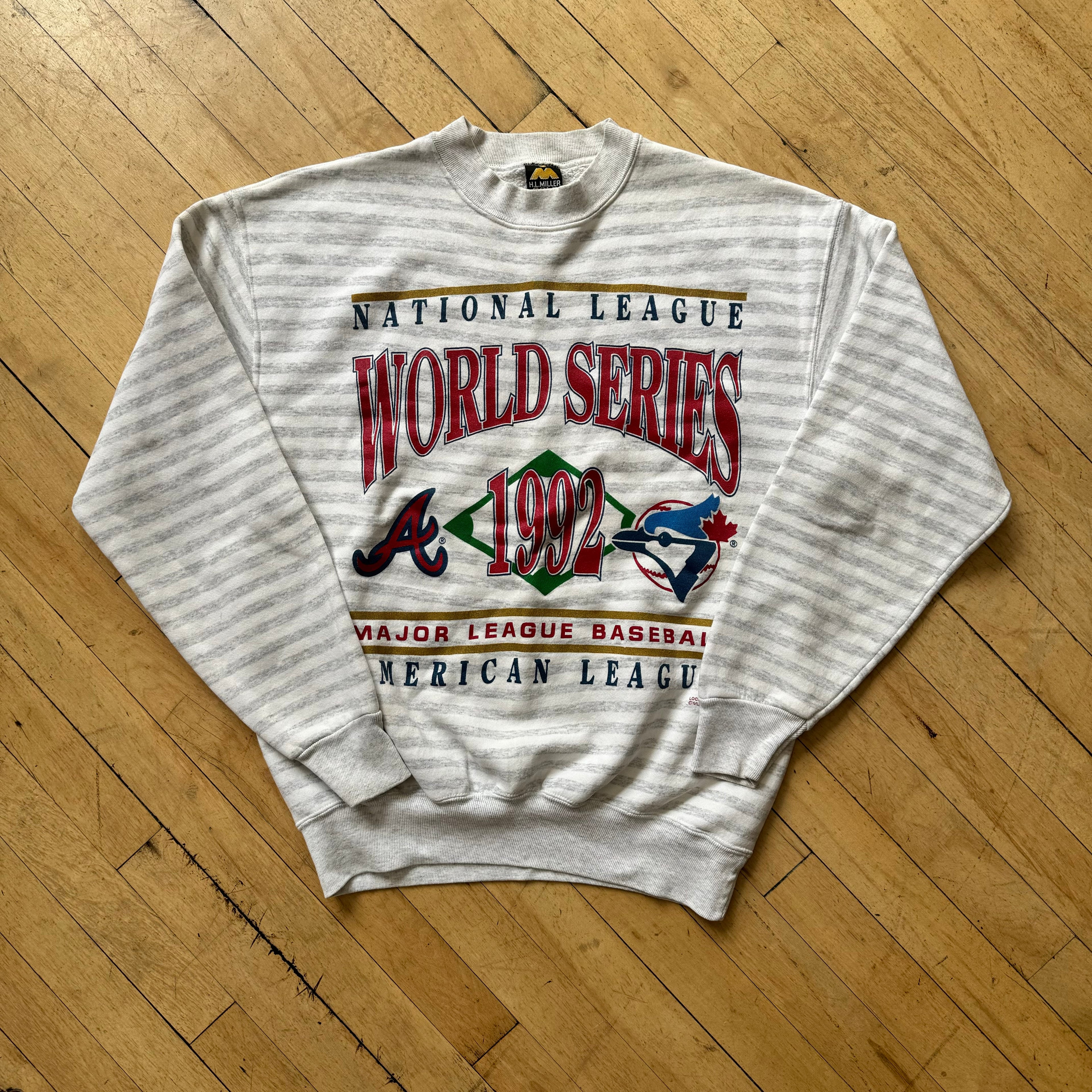 Vintage Striped World Series CrewNeck Sz L