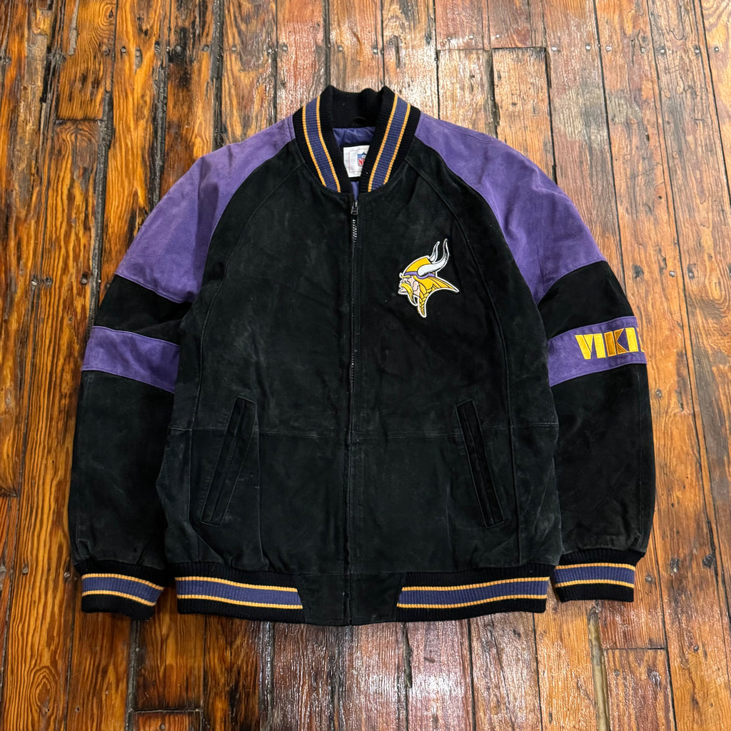Vintage Suede Minnesota Vikings Jacket Sz XL