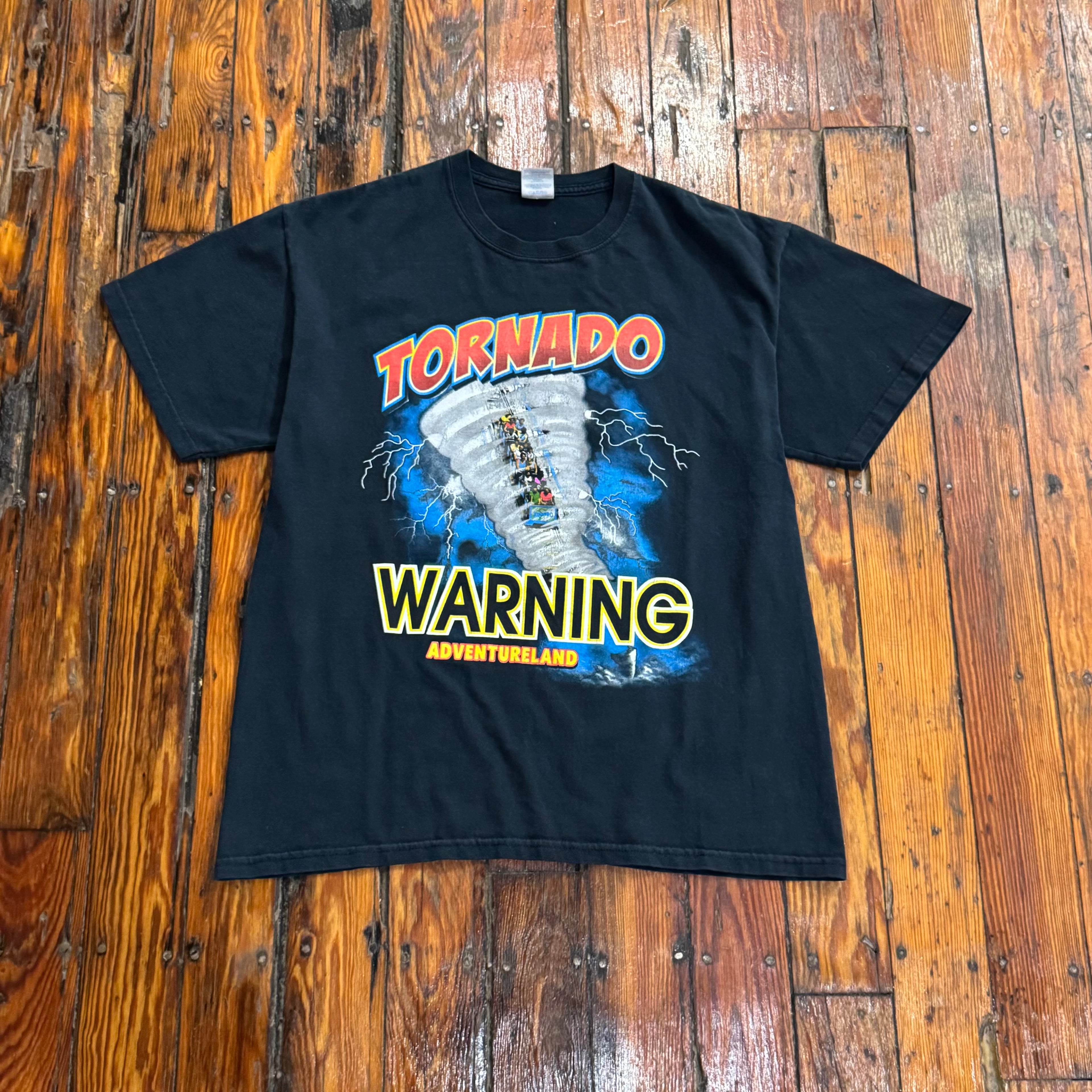 Y2K Tornado Warning Adventureland T-shirt Sz L