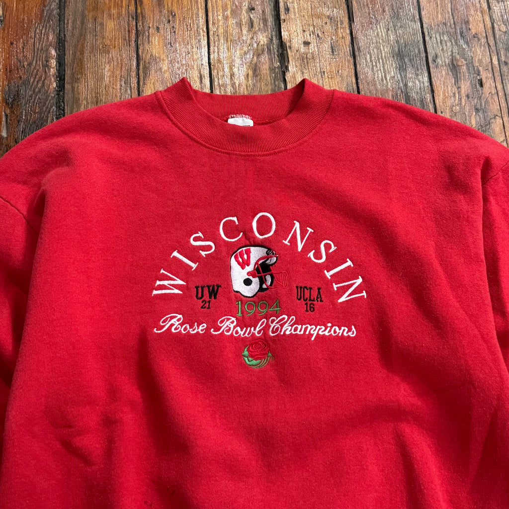 Vintage Wisconsin Rose Bowl Champions CrewNeck Sz L