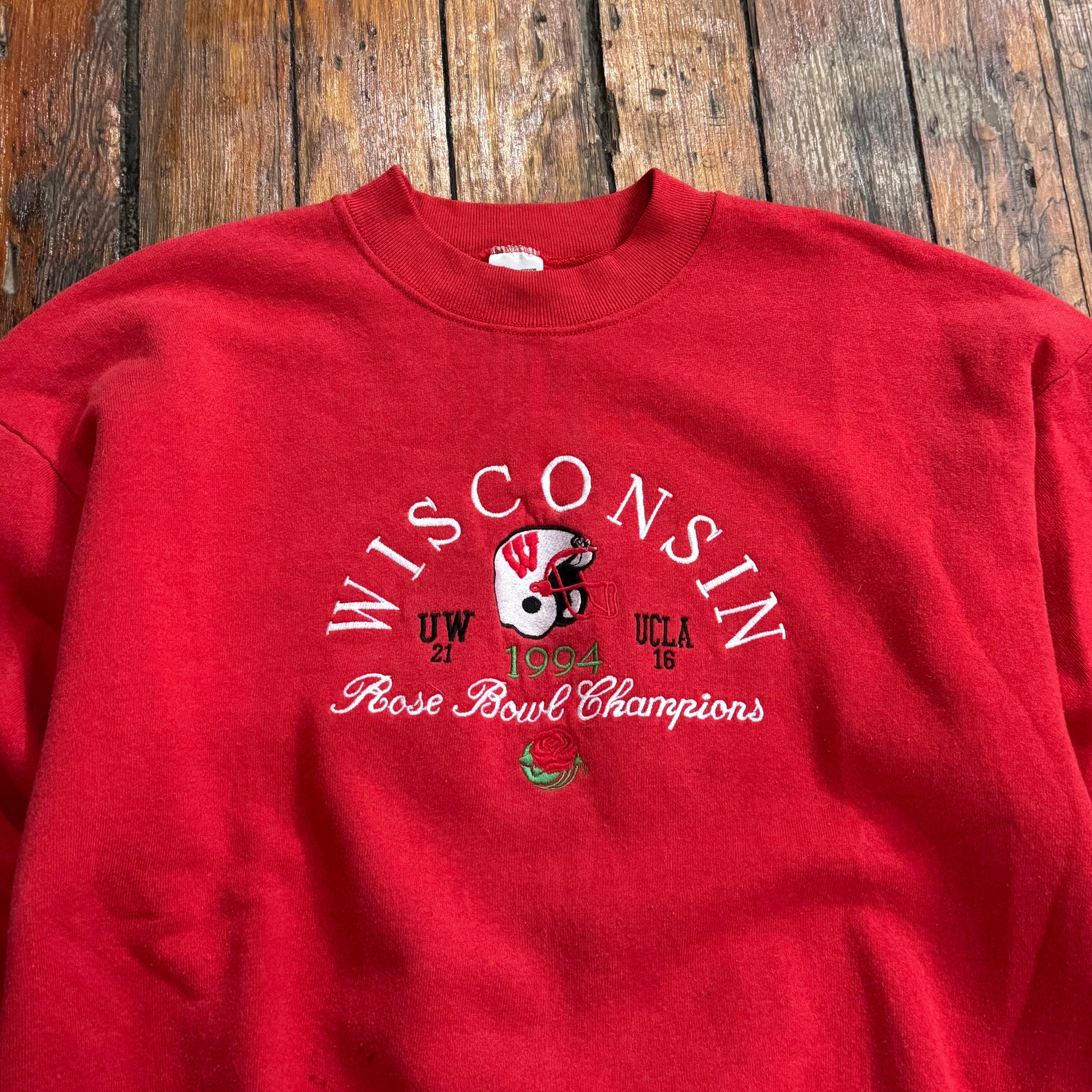 Vintage Wisconsin Rose Bowl Champions CrewNeck Sz L