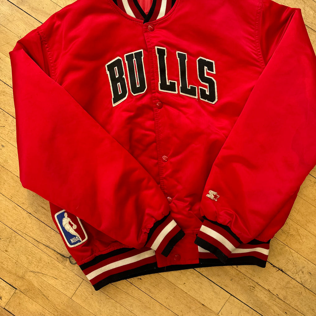 Vintage Chicago Bulls Satin Starter Snap Jacket Sz XL