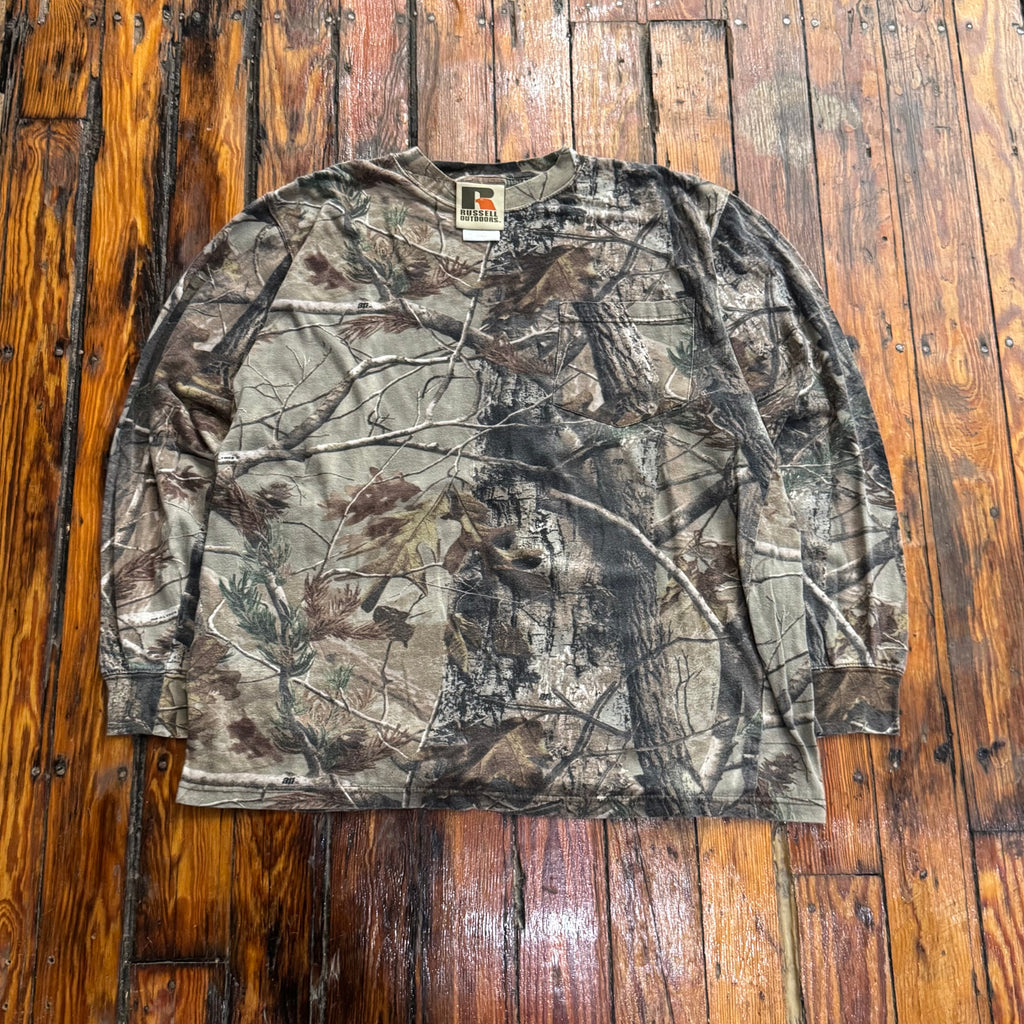 Vintage Russell Outdoors Camo LongSleeve T-shirt Sz L