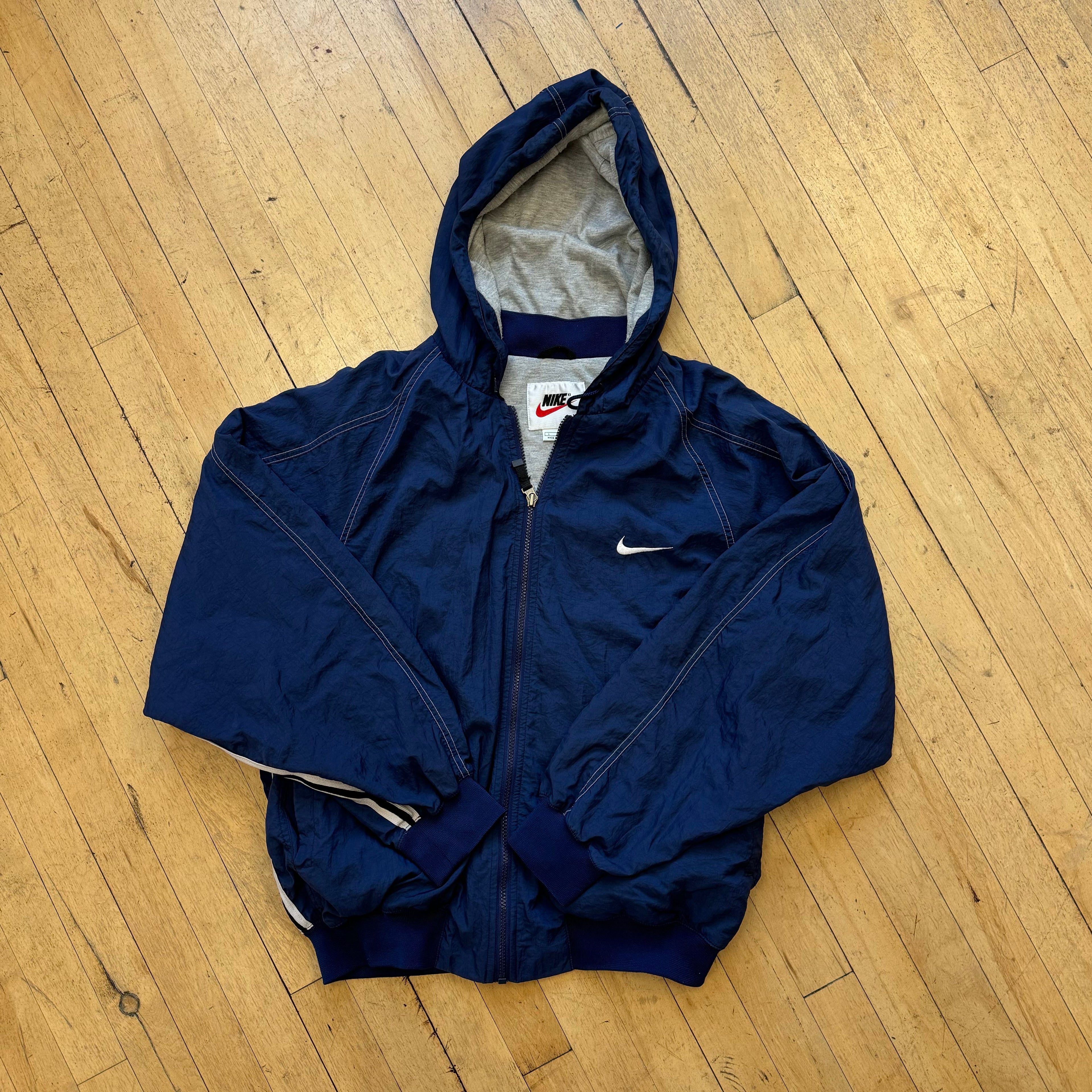 Vintage Navy Nike Windbreaker Jacket Sz L