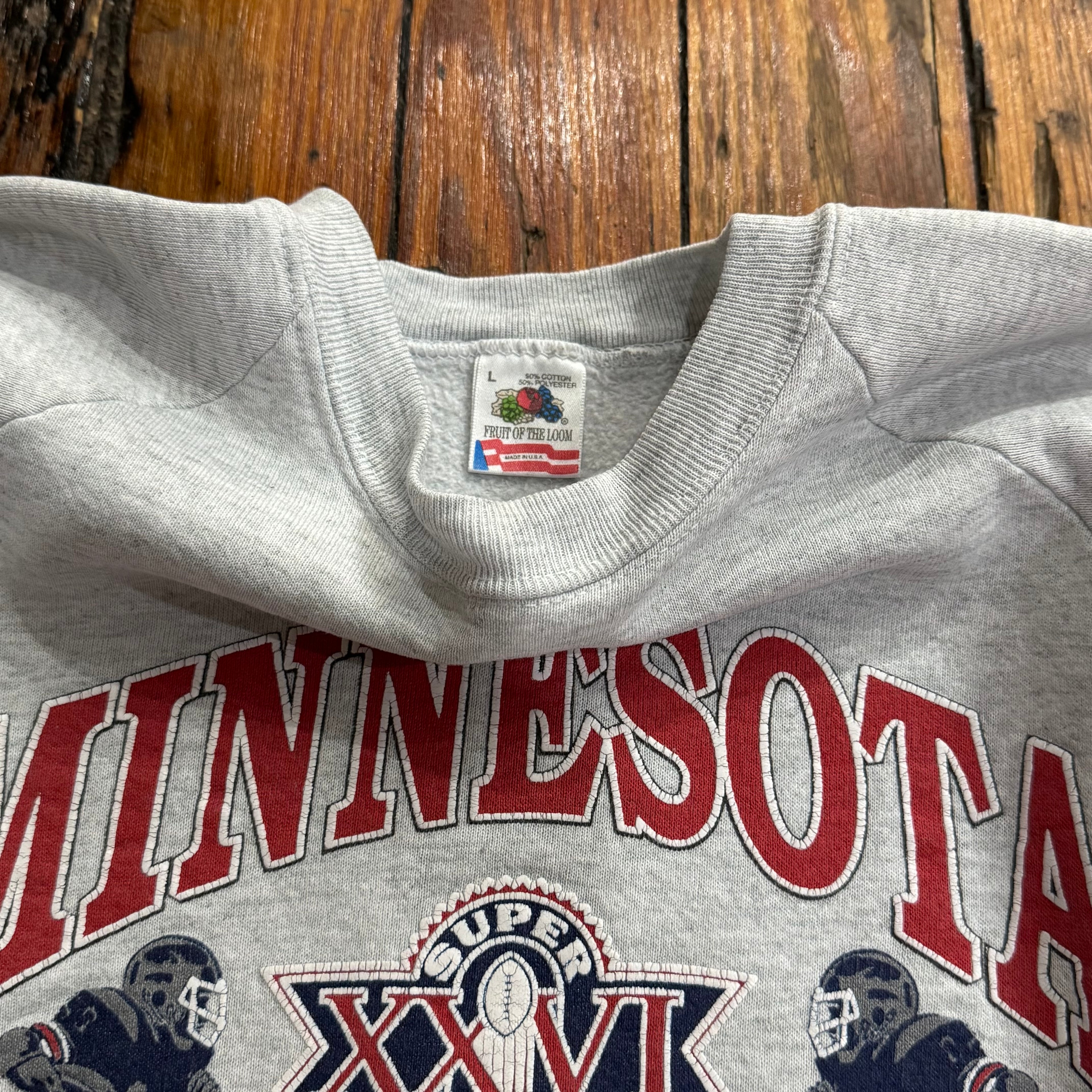 Vintage Minnesota Super Bowl CrewNeck Sz L