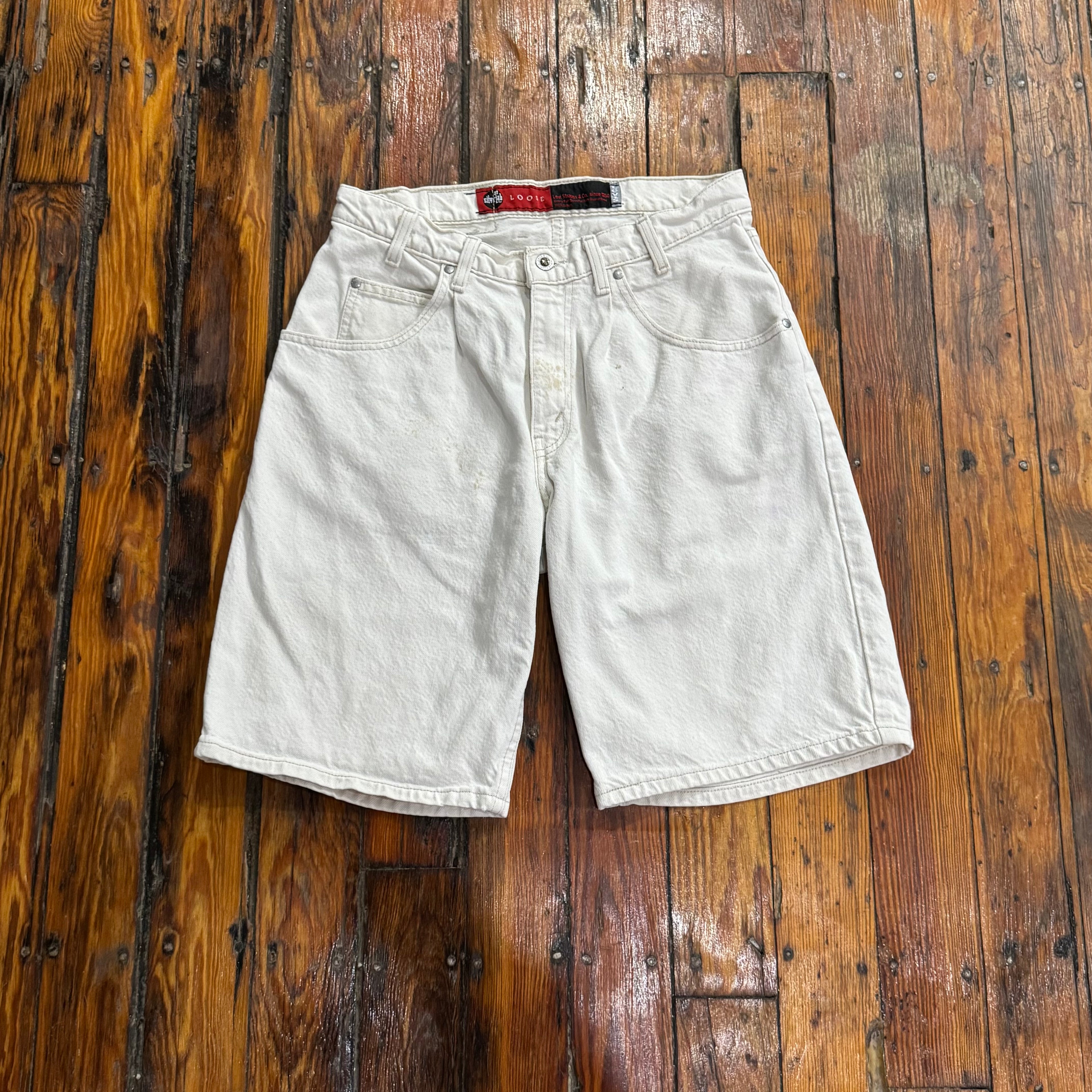 Vintage Loose Levi SilverTab Denim Jean Shorts Sz 32