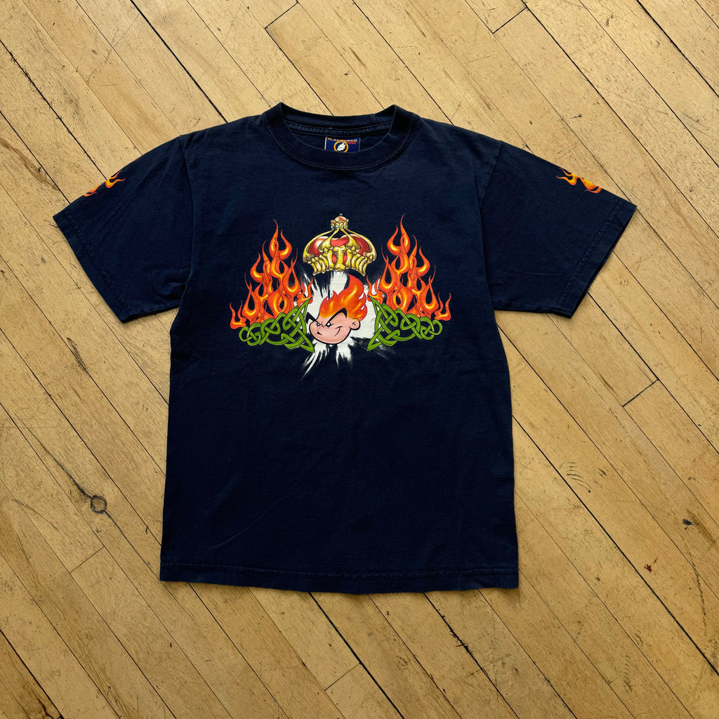 Vintage Y2K Jnco Flamehead T-shirt Sz S (YTH L)