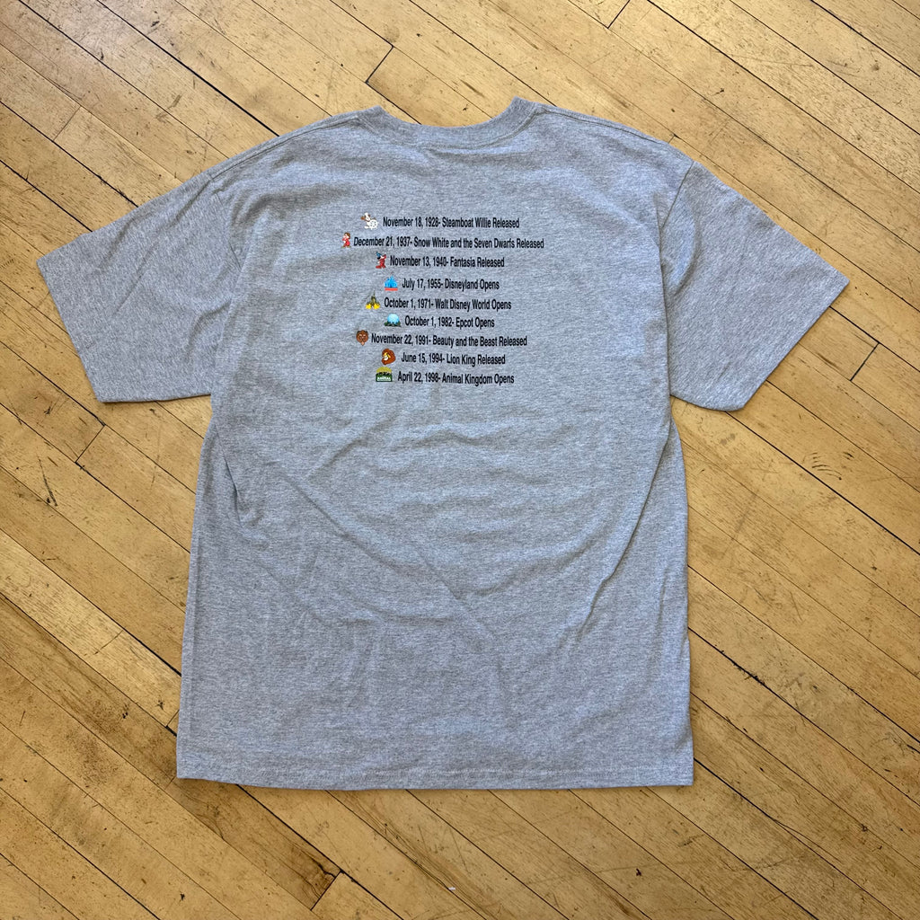 Vintage 100 Years Of Magic Disney T-shirt Sz L