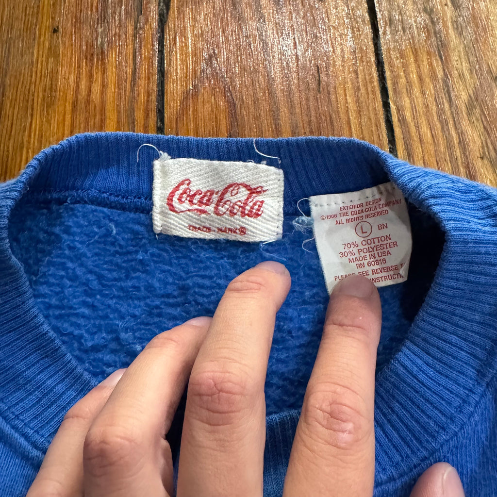 Vintage Coca-Cola SpellOut CrewNeck Sz M